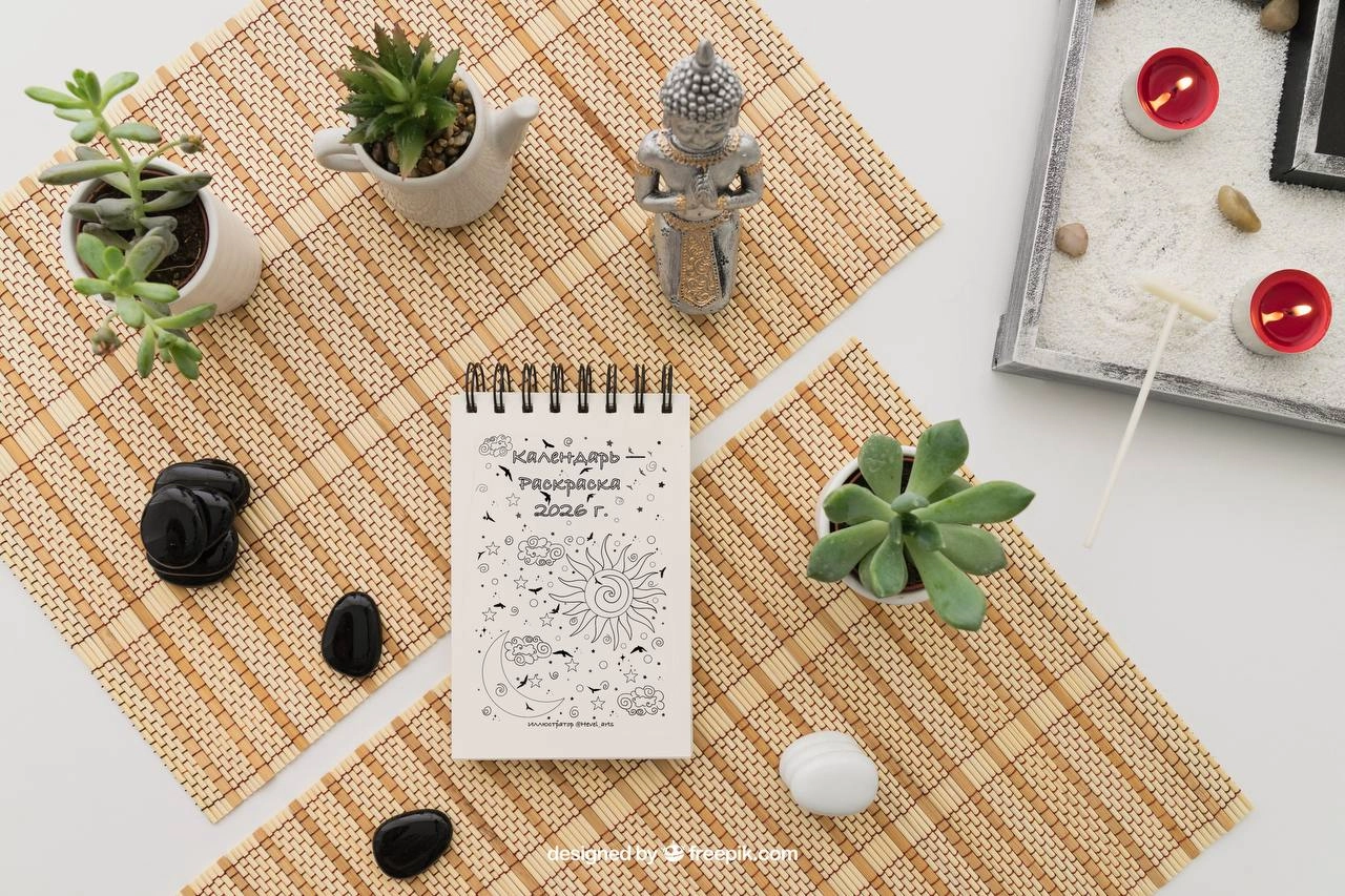 Календарь-раскраска на 2026 год - превью главного изображения