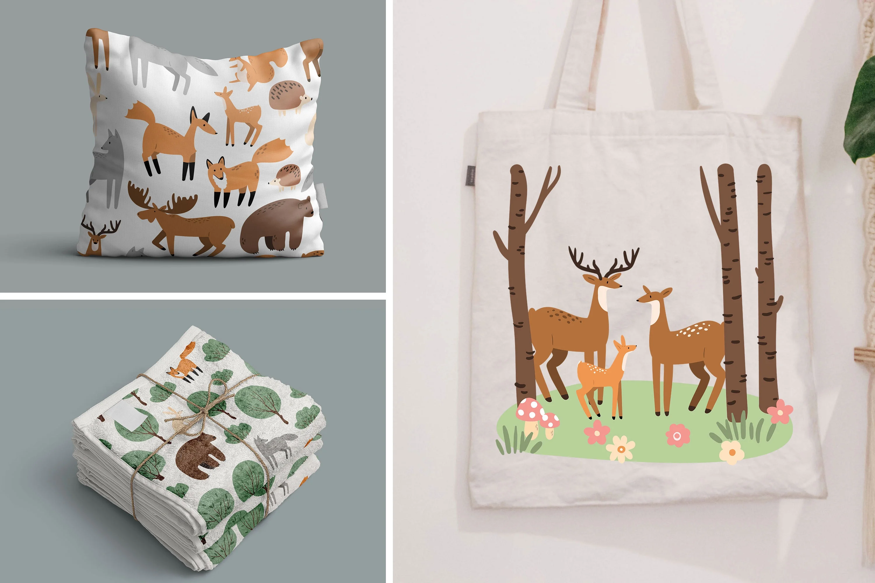 Лесная история. Коллекция элементов для создания сцен с животными и персонажами - скриншот 4