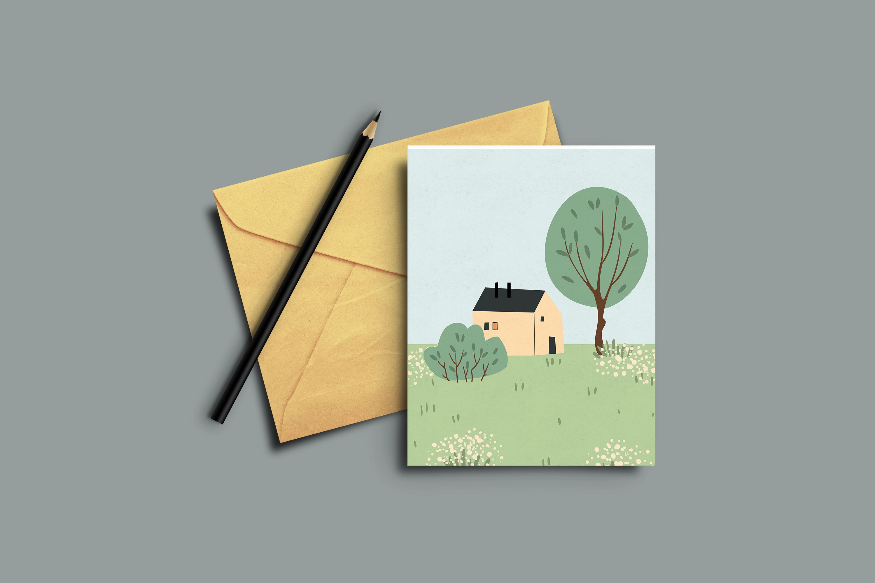 Набор умиротворяющих пейзажей сельской местности с холмами, лесами и уютными домиками - скриншот 2