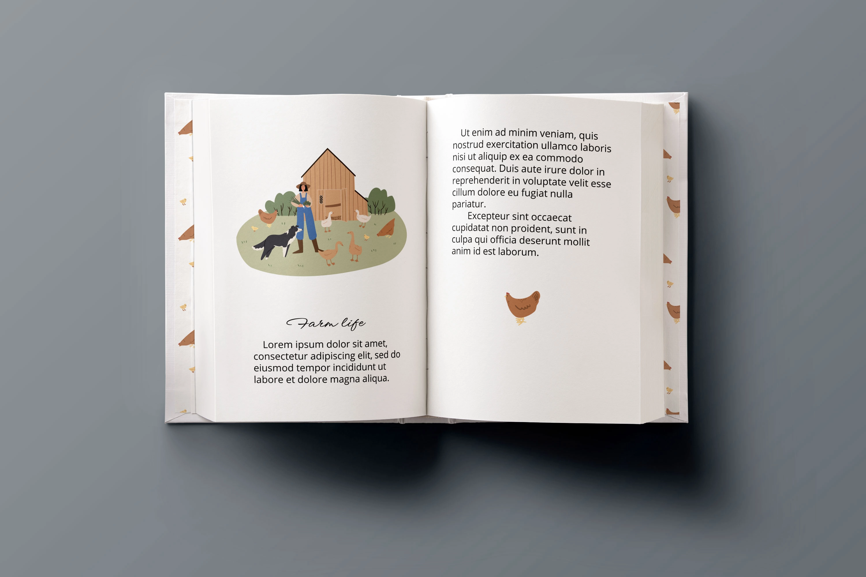 Набор иллюстраций с фермерами, животными и загородными сценами - скриншот 3