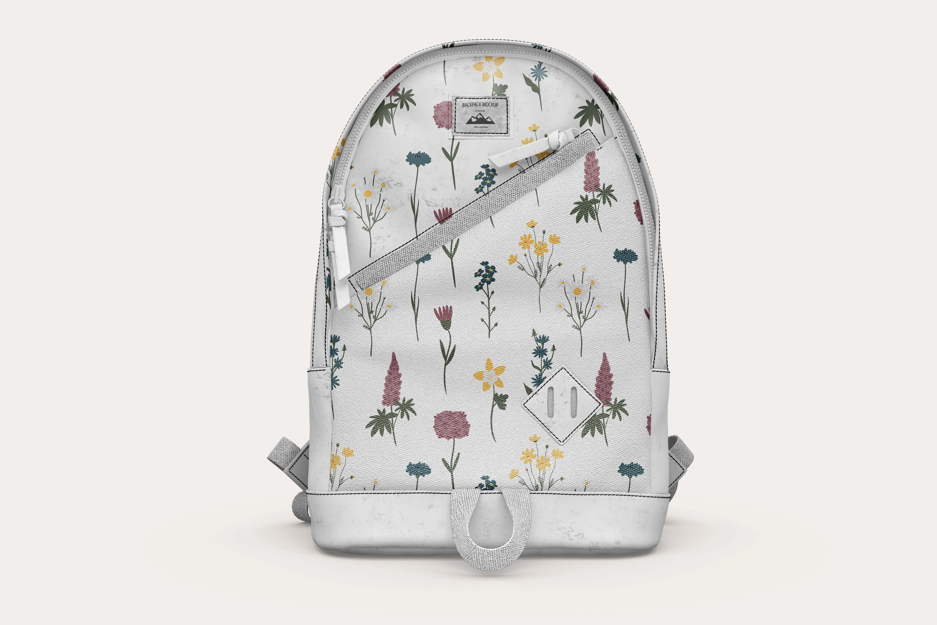 Коллекция бесшовных узоров с полевыми цветами и девушками в стиле коттеджкор - скриншот 5