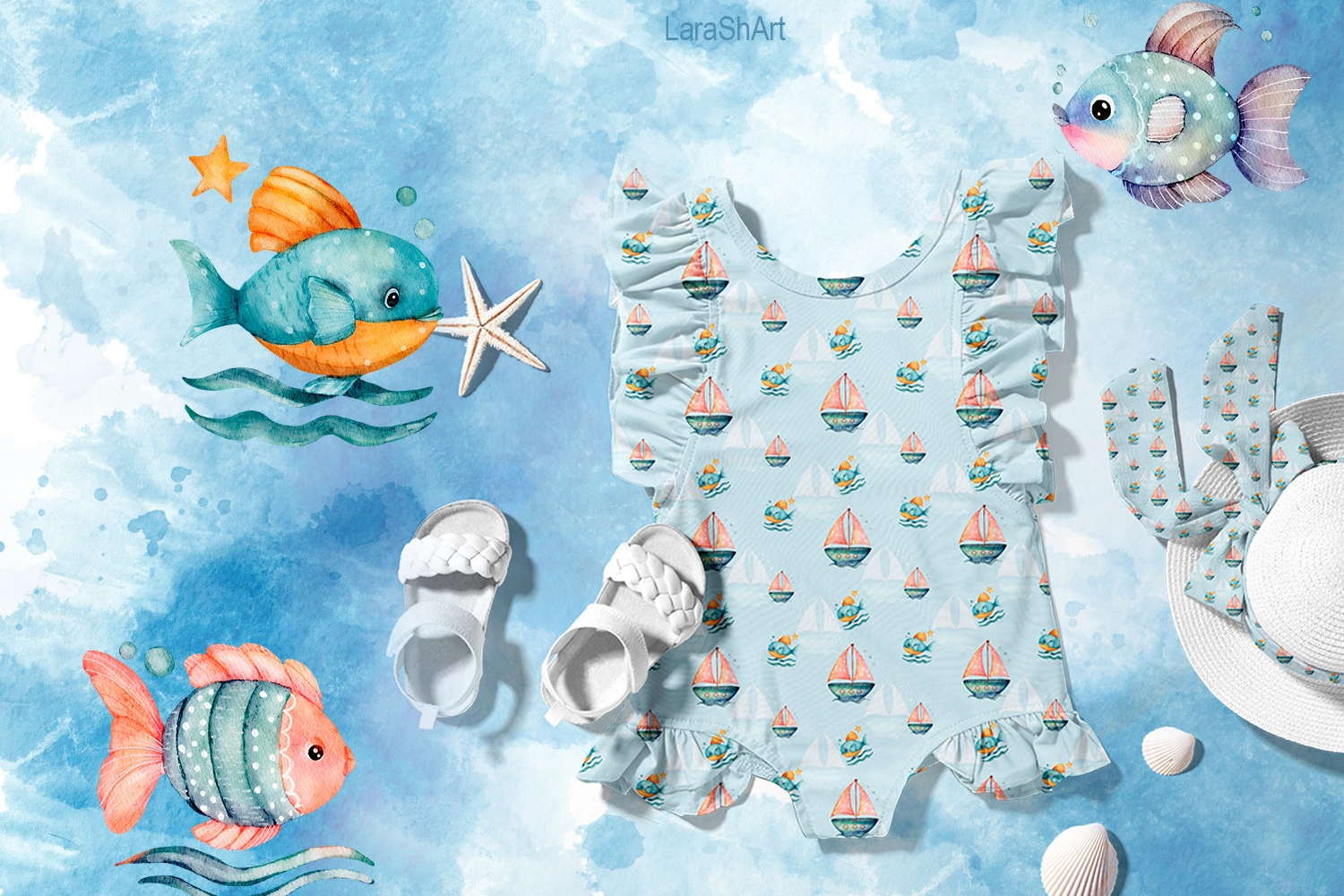 Коллекция «Подводный мир» | Клипарт и паттерны - скриншот 8