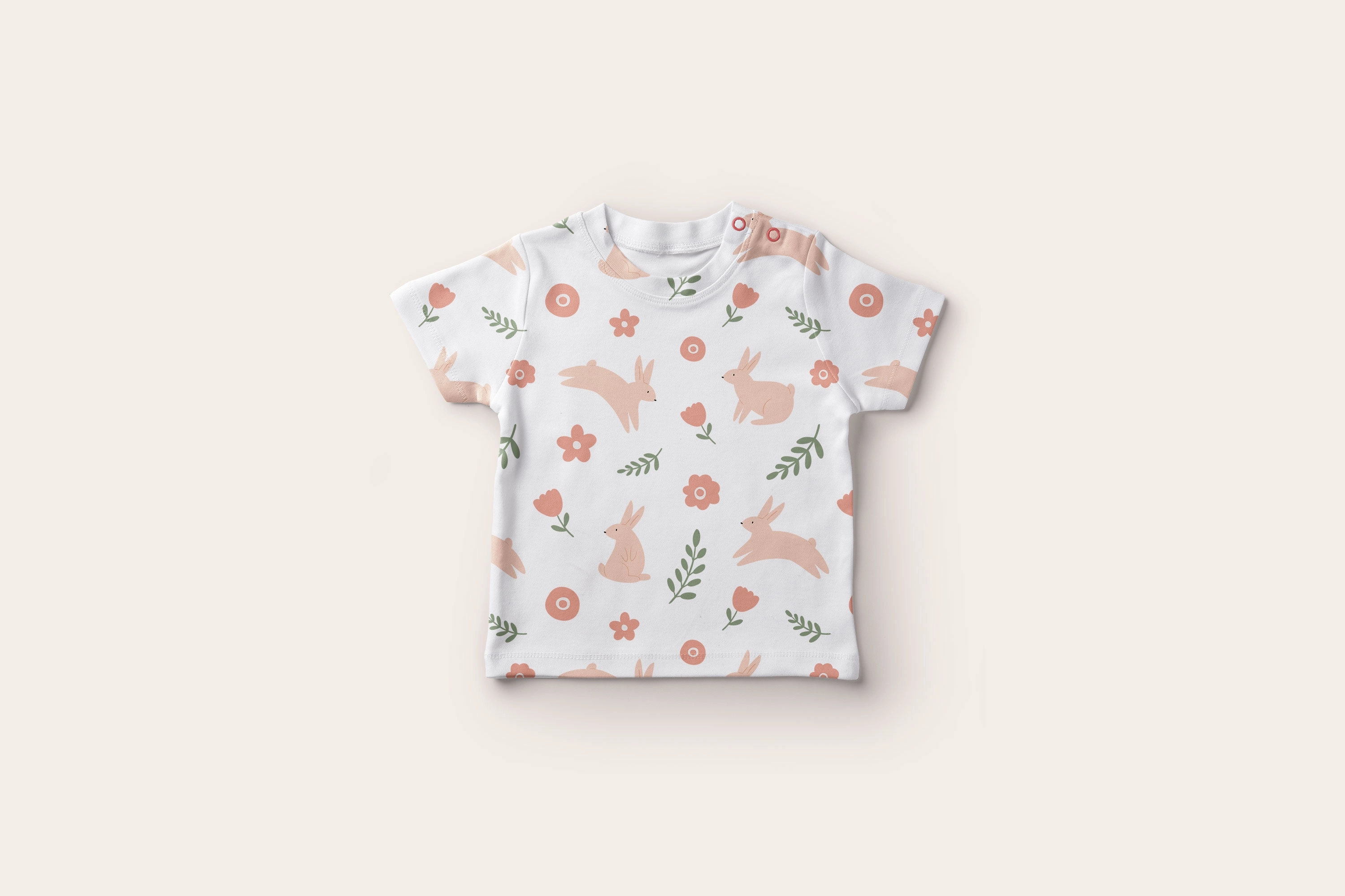 Коллекция бесшовных пасхальных узоров с кроликами, яйцами и цветами - скриншот 4