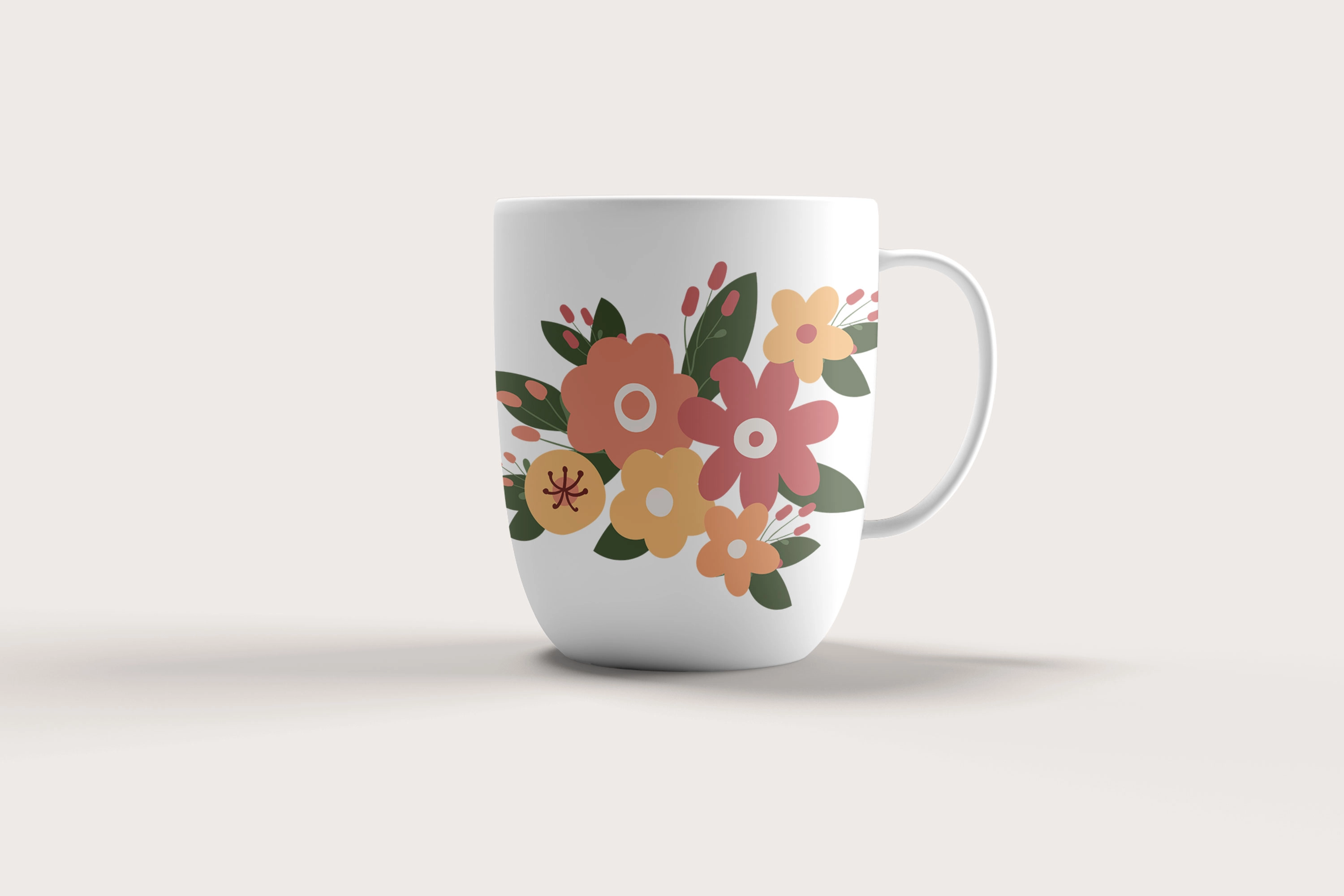 Набор иллюстраций цветов в наивном стиле - скриншот 3