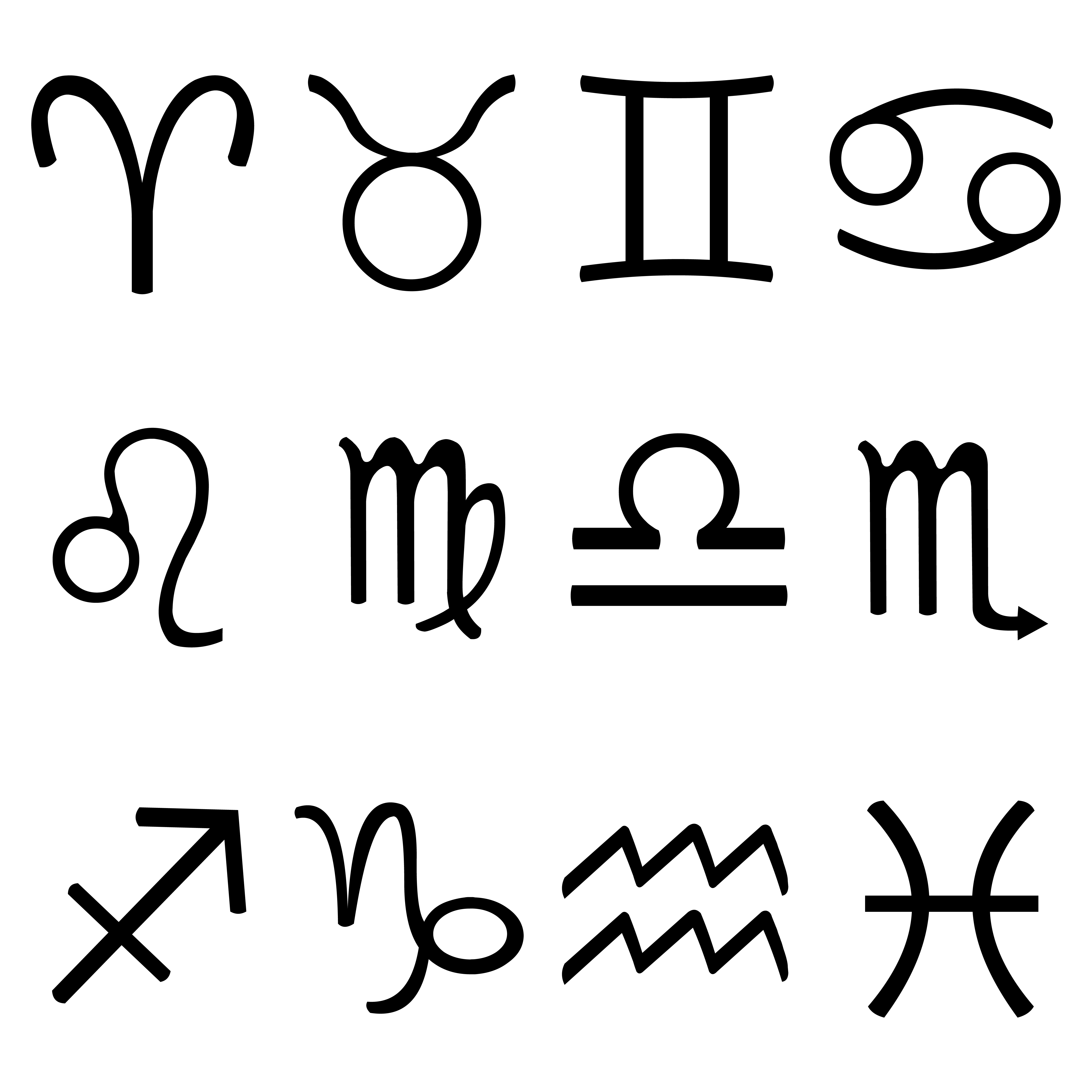 Знаки Зодиака. Набор символов и паттернов - скриншот 3