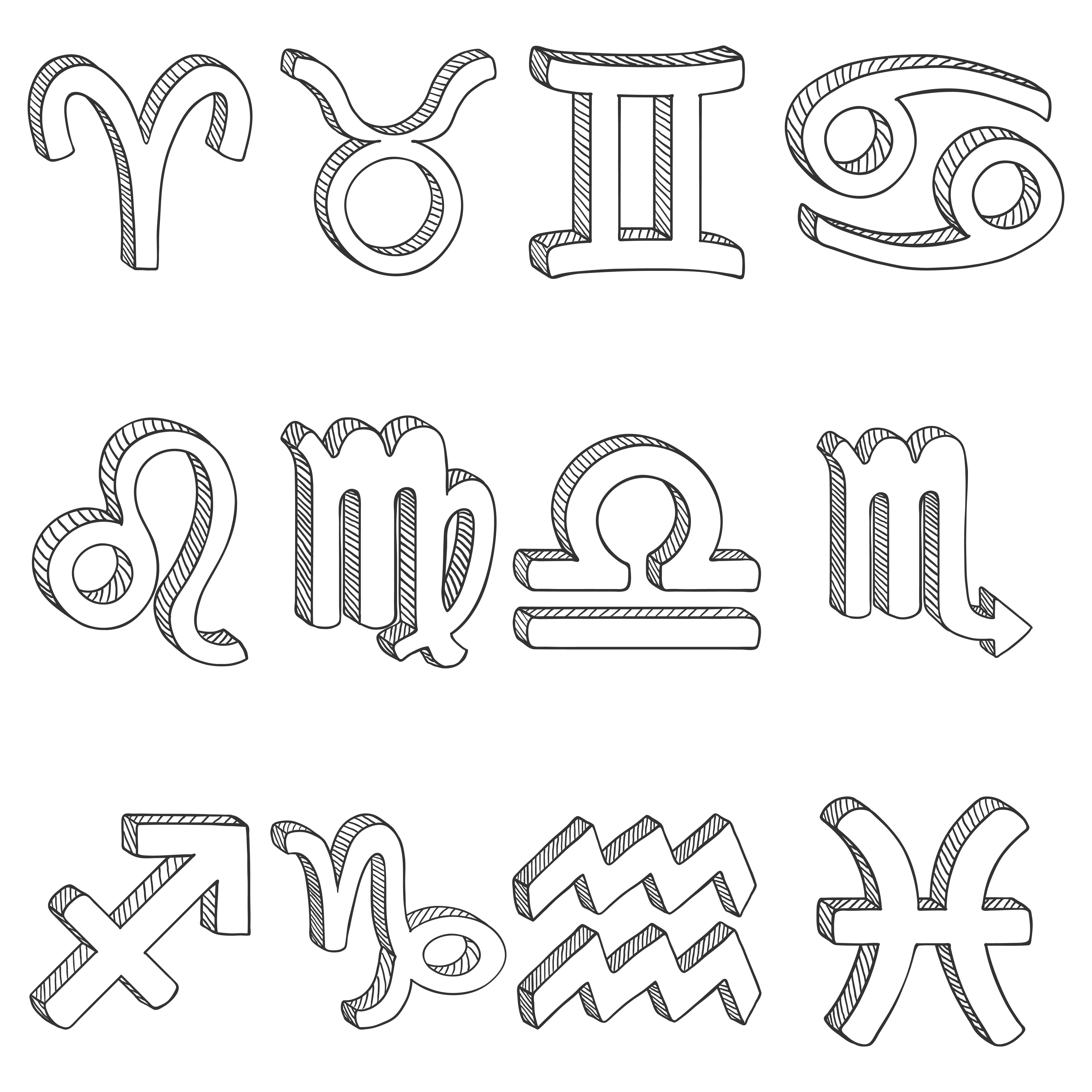 Знаки Зодиака. Набор символов и паттернов - скриншот 2