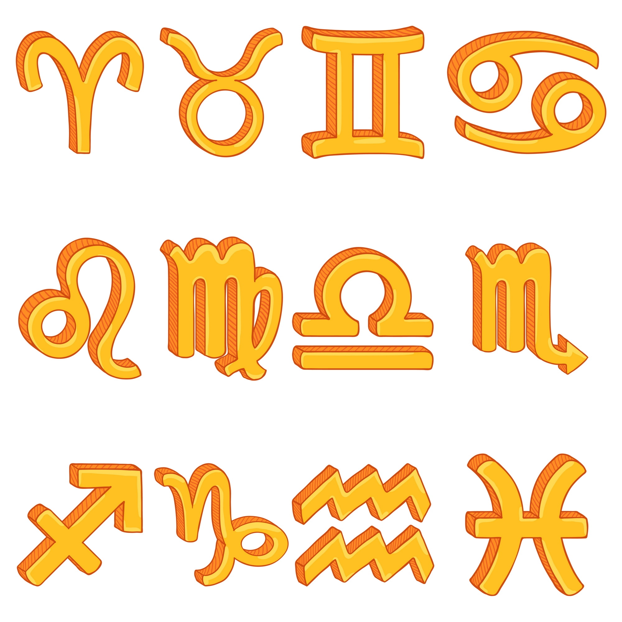 Знаки Зодиака. Набор символов и паттернов - превью главного изображения