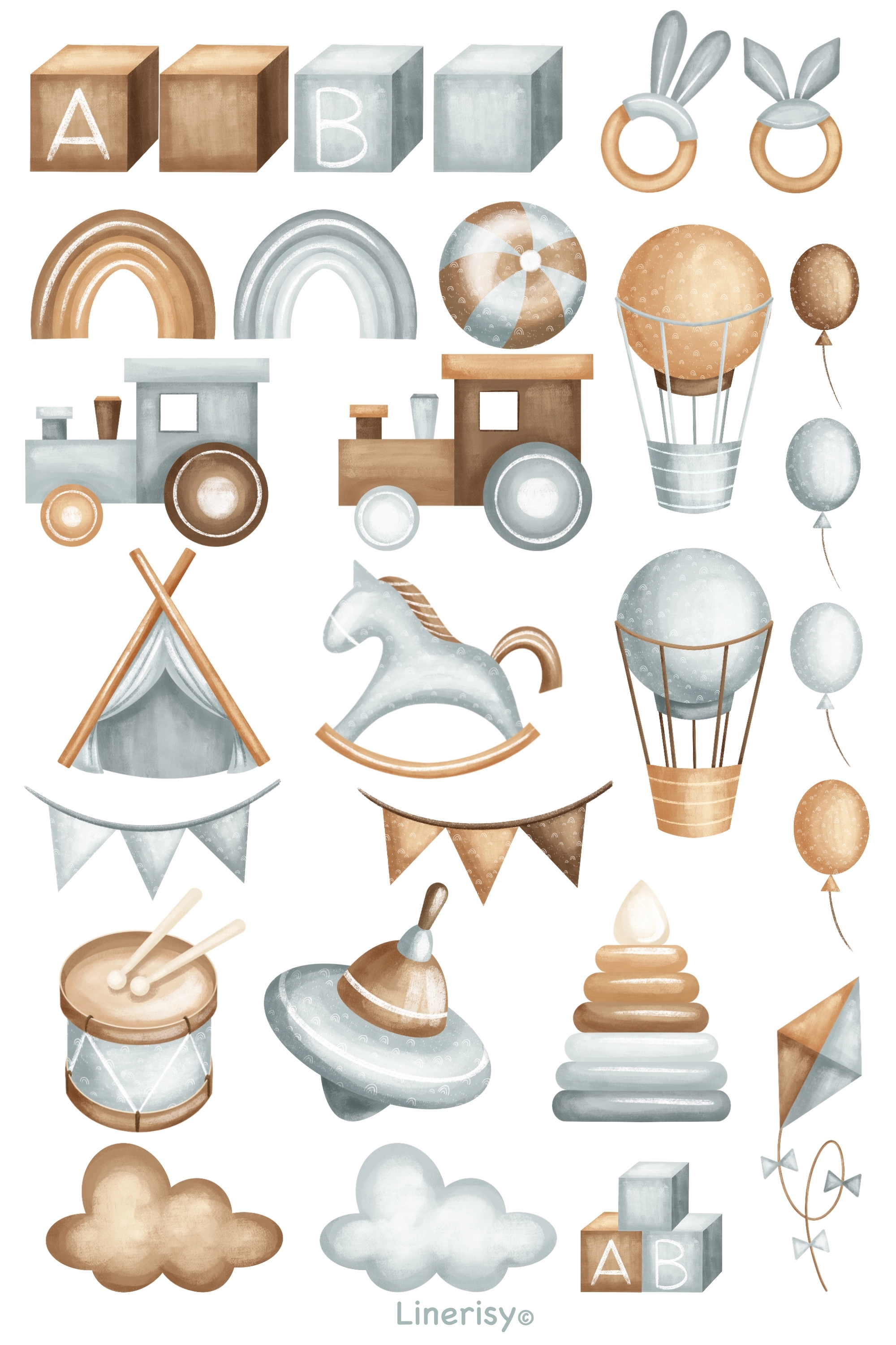 Коллекция «Малыш» — графические иллюстрации, композиции, постеры и бесшовные паттерны - скриншот 15