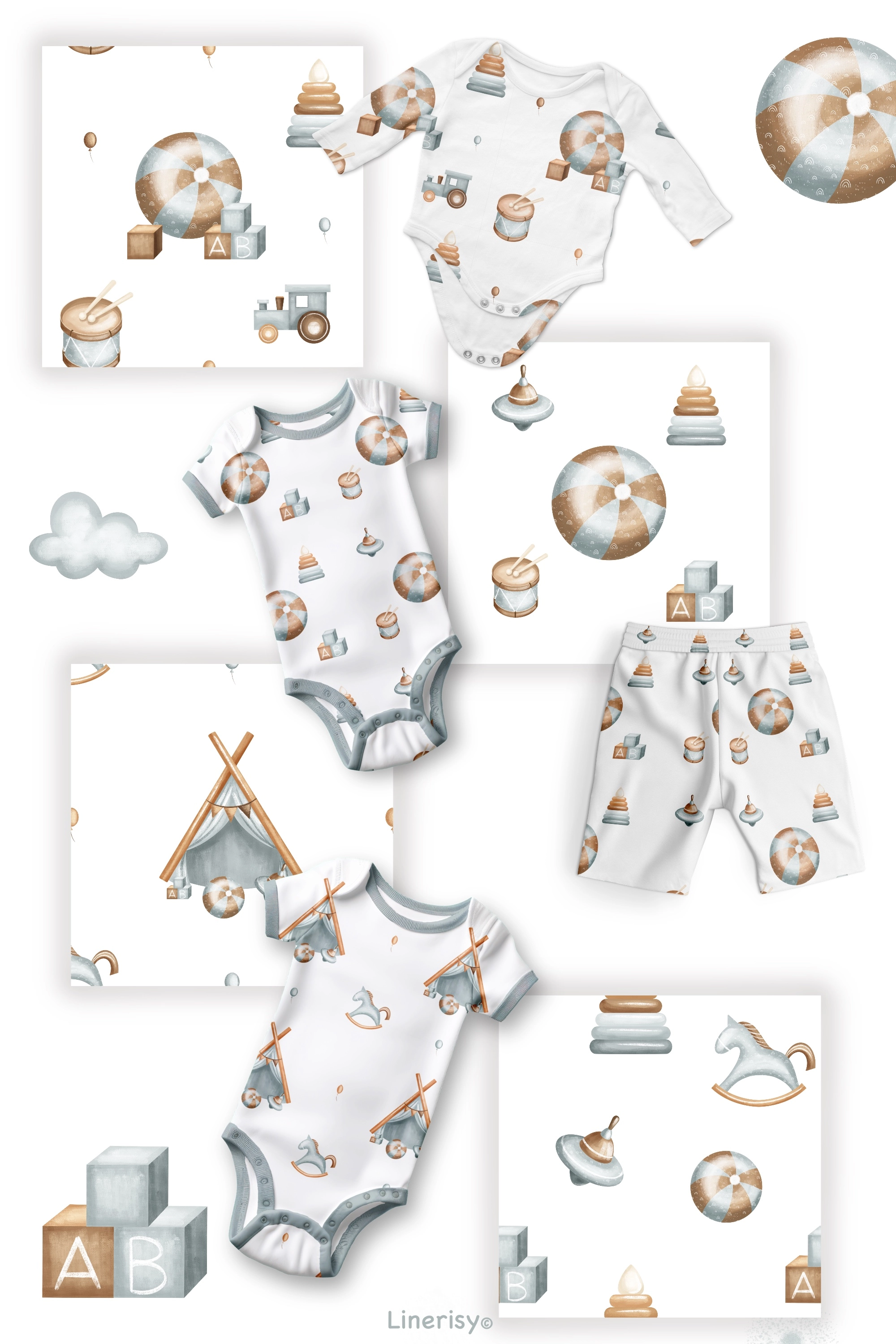 Коллекция «Малыш» — графические иллюстрации, композиции, постеры и бесшовные паттерны - скриншот 7