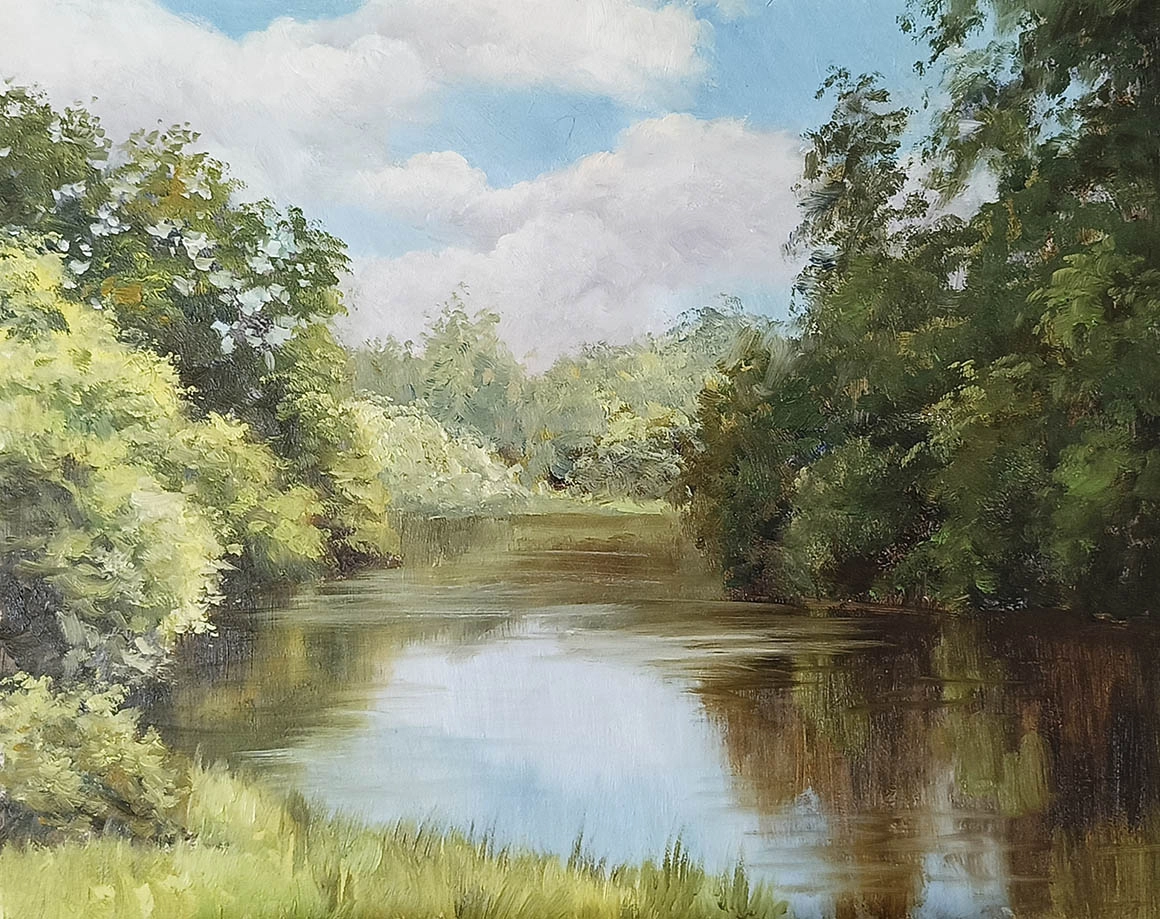 Урок 2 по живописи маслом для начинающих "Летний пейзаж" - скриншот 1