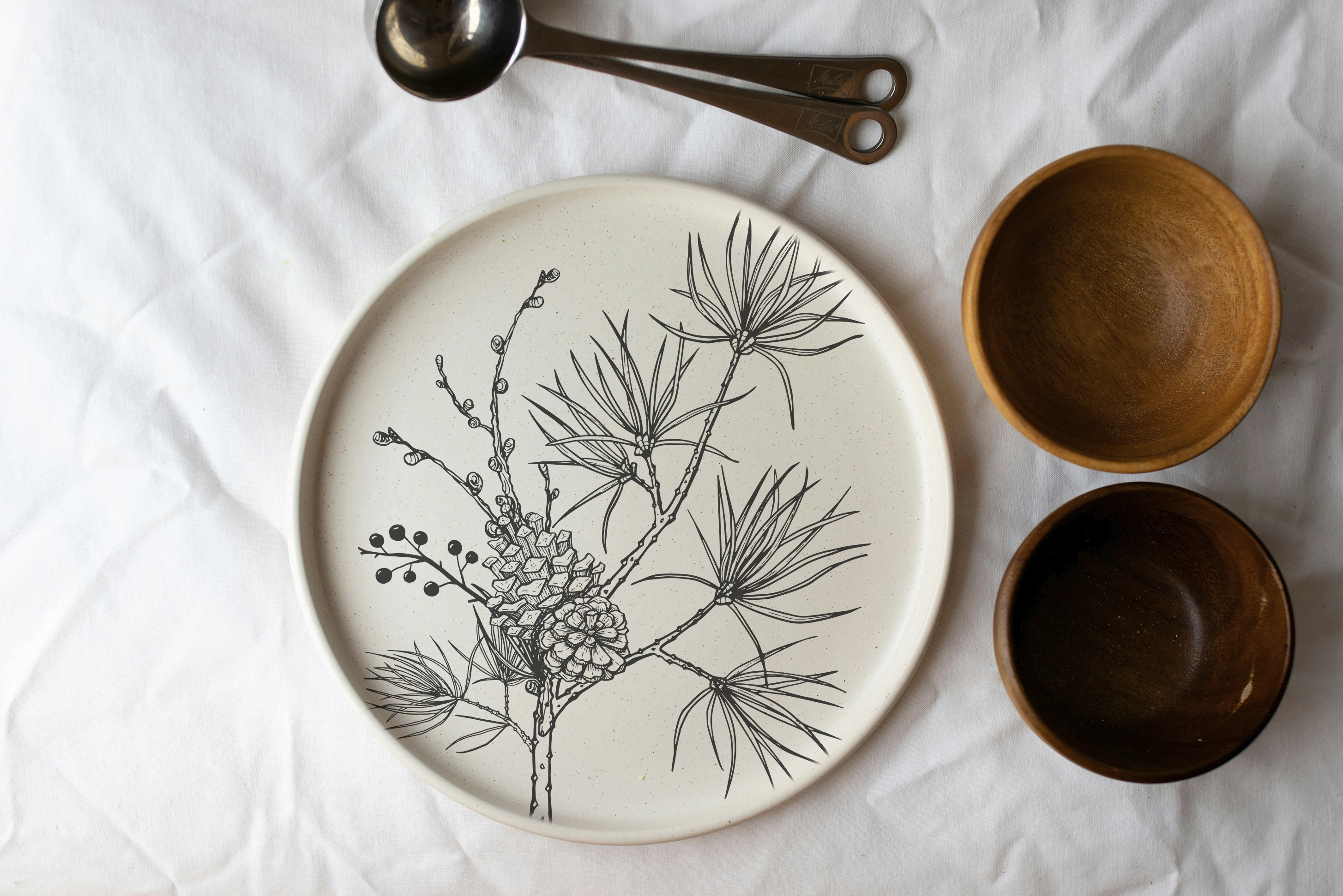 Хвойный лес, векторная коллекция иллюстраций и паттернов - скриншот 3