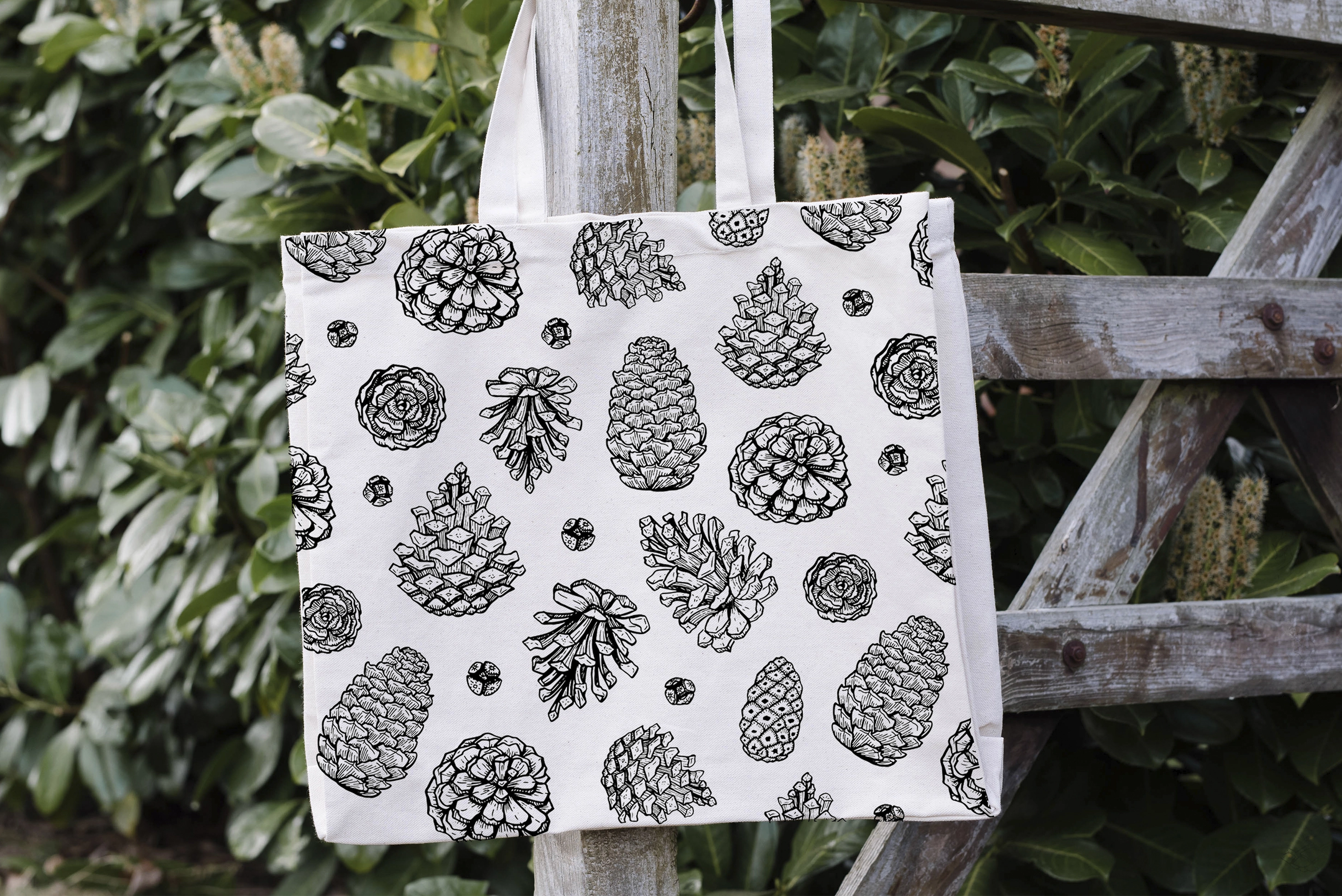 Хвойный лес, векторная коллекция иллюстраций и паттернов - скриншот 5