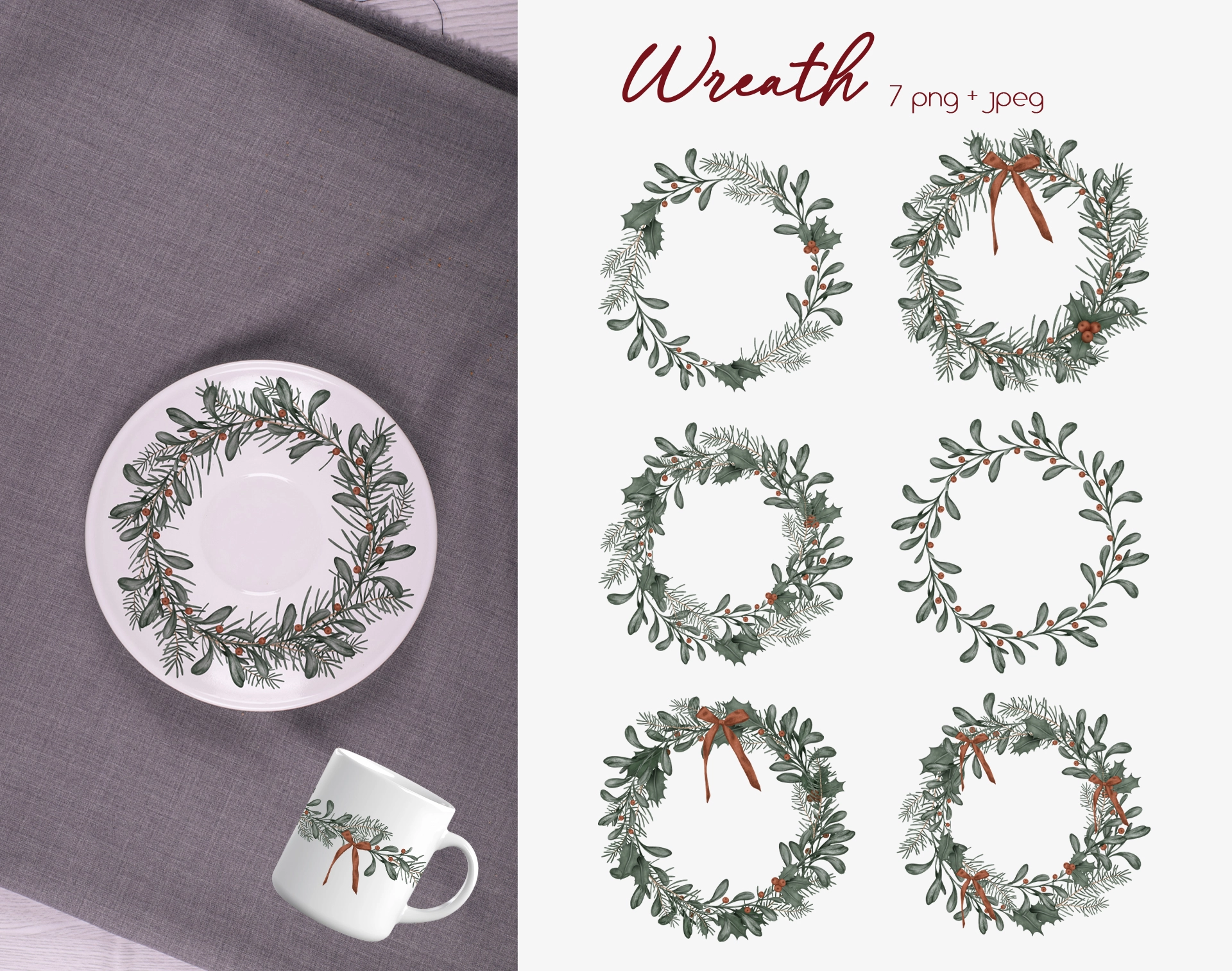 Новогодние и рождественские композиции, рамки, бордюры, элементы - скриншот 6