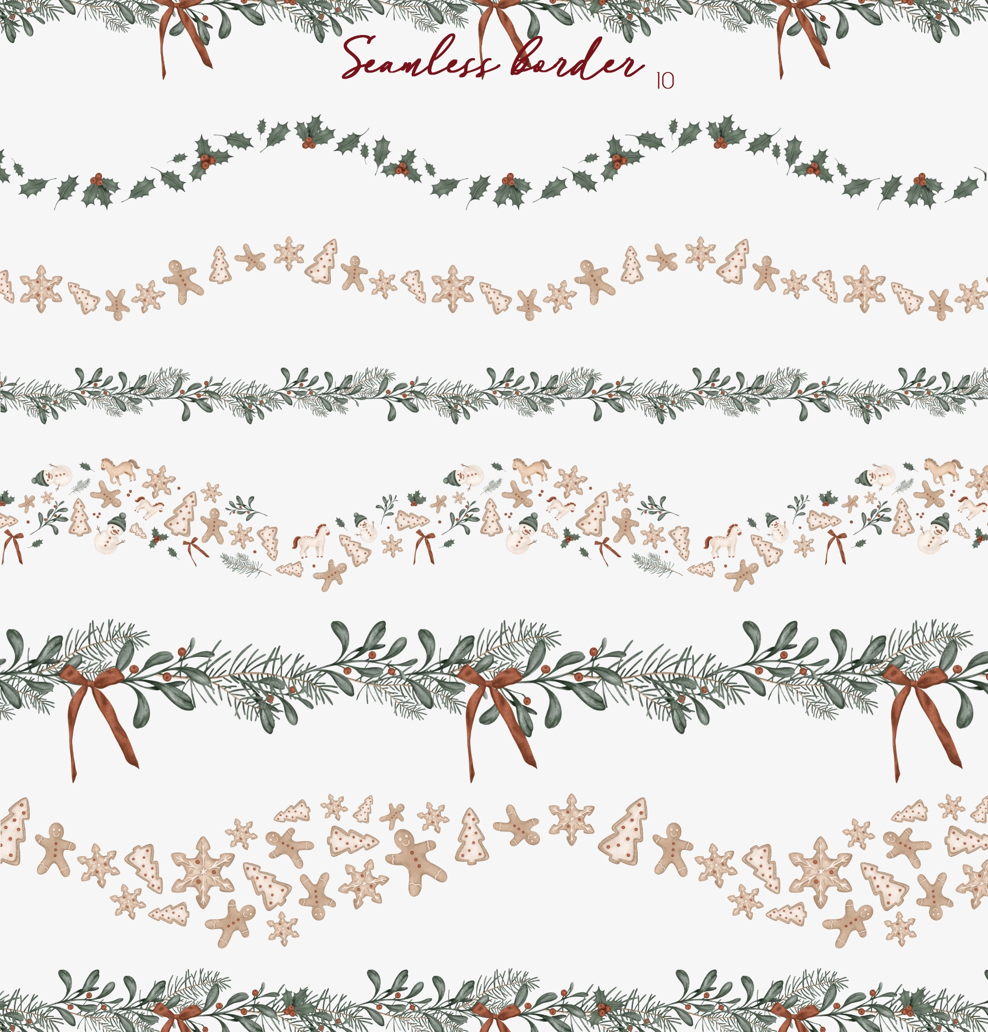 Новогодние и рождественские композиции, рамки, бордюры, элементы - скриншот 7