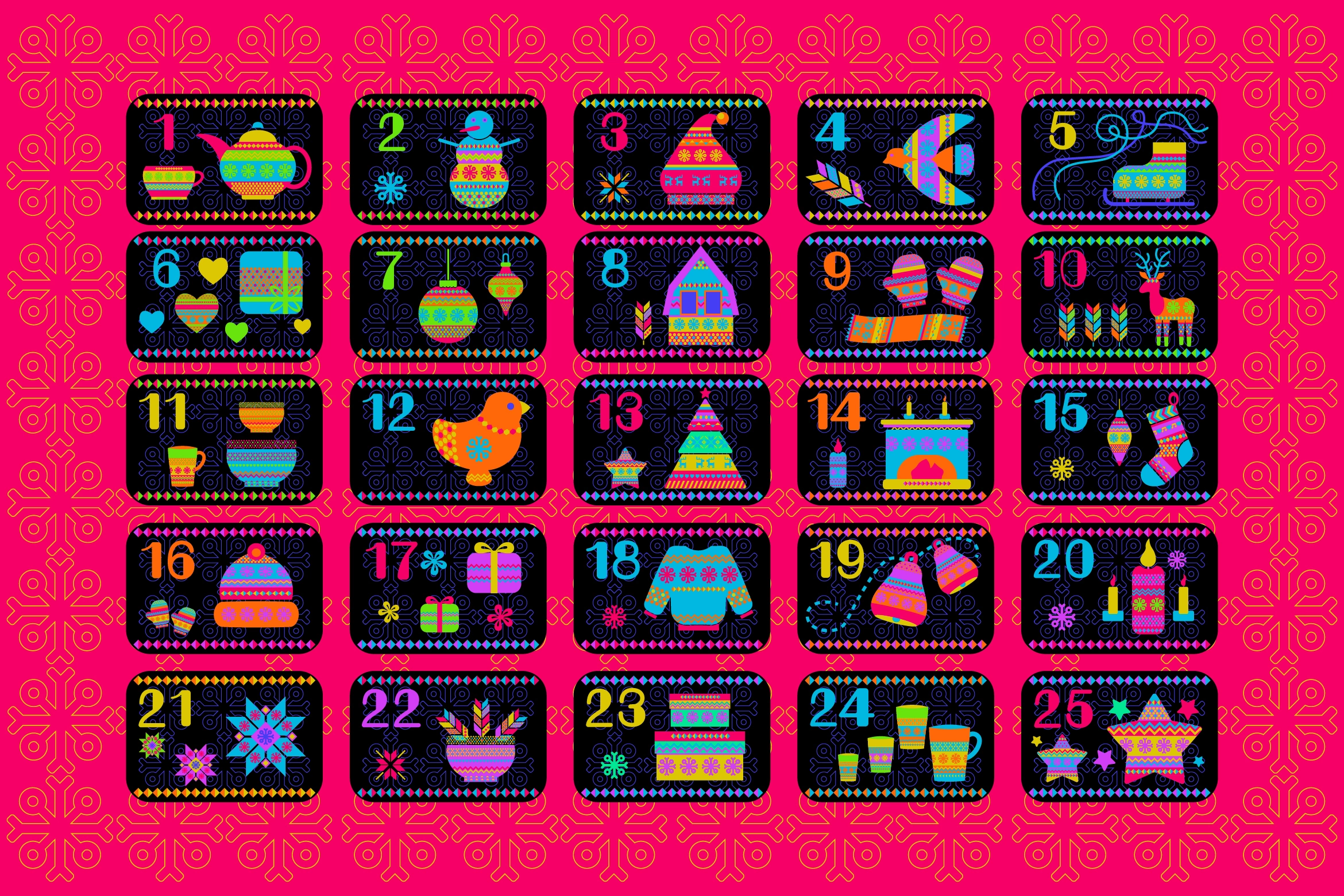 Рождественские календари в скандинавском стиле - скриншот 1