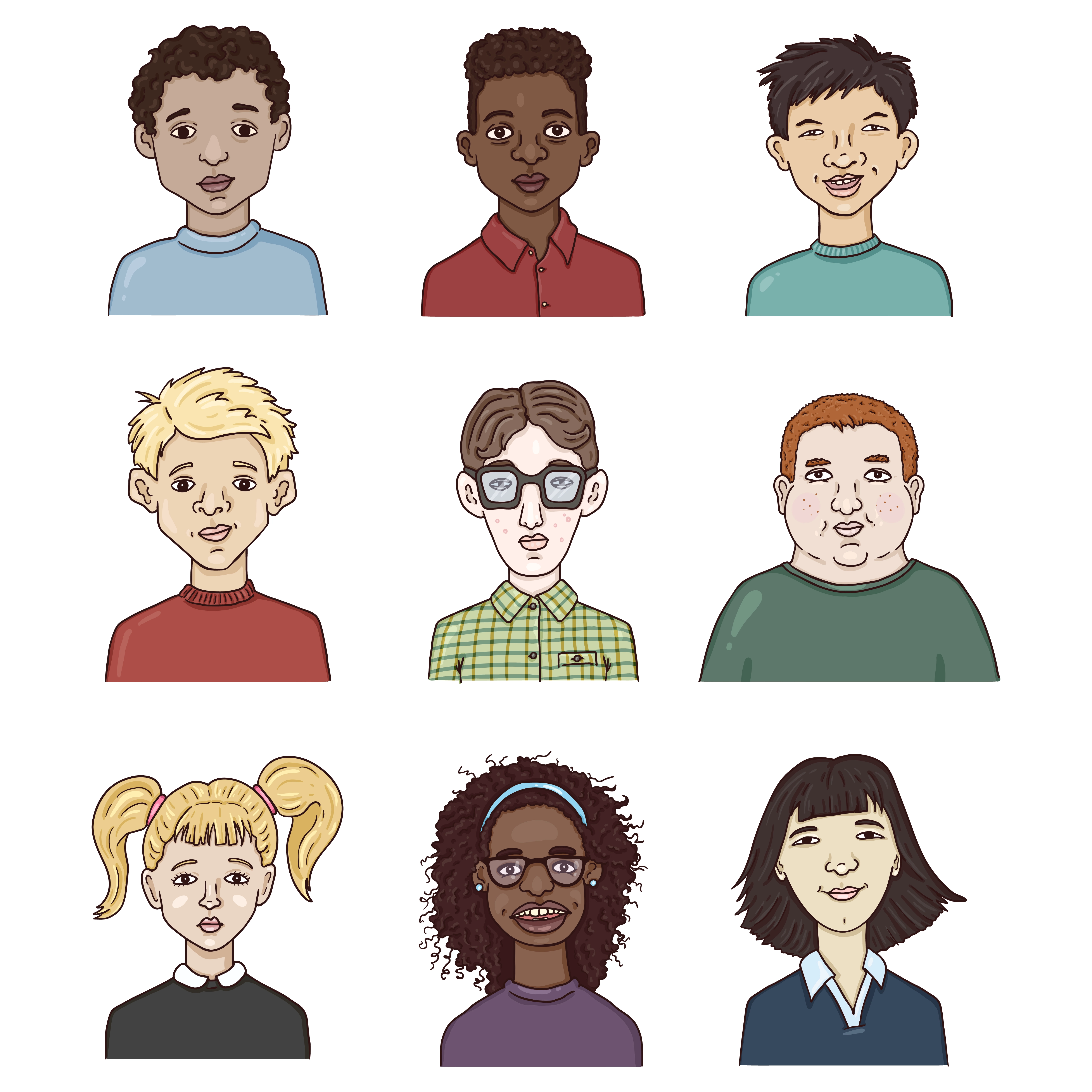 99 портретов мультяшных персонажей. Графический набор - скриншот 4