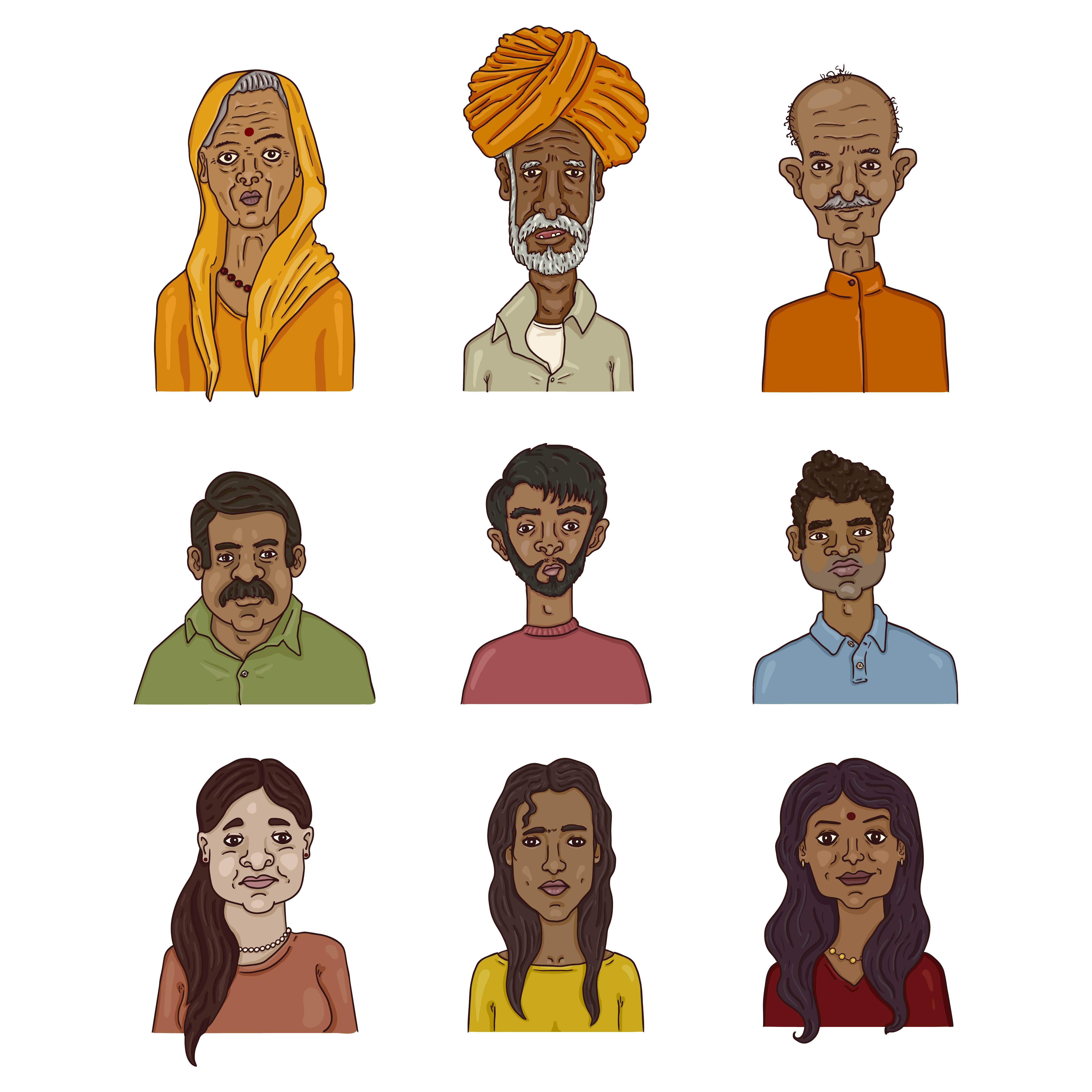 99 портретов мультяшных персонажей. Графический набор - скриншот 5