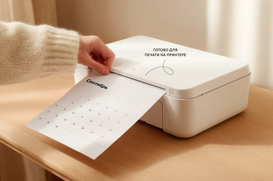 Минималистичный шаблон календаря на 2026 год - скриншот 4