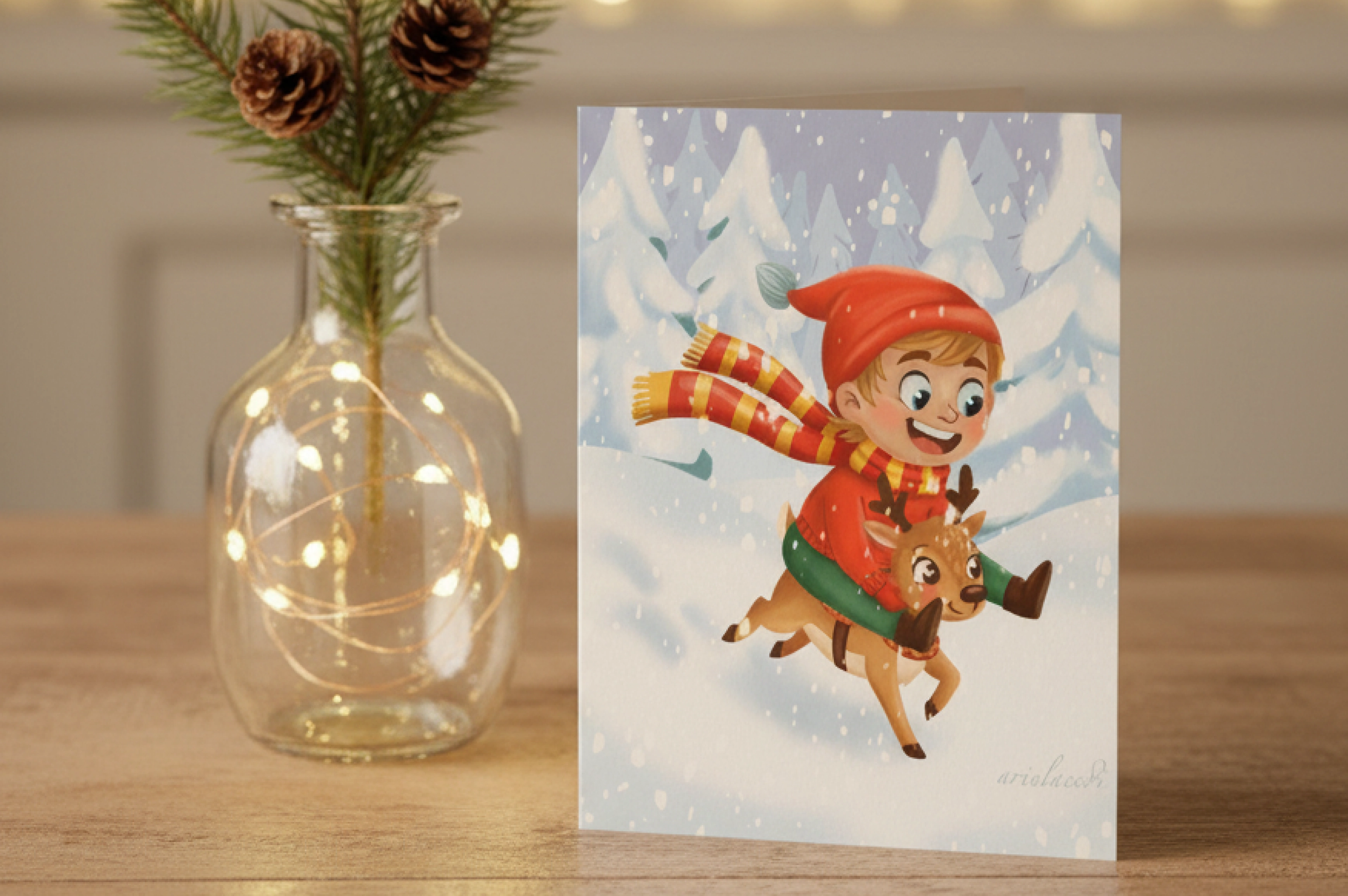 Новогодняя открытка / новогодняя иллюстрация / новогоднее оформление - превью главного изображения