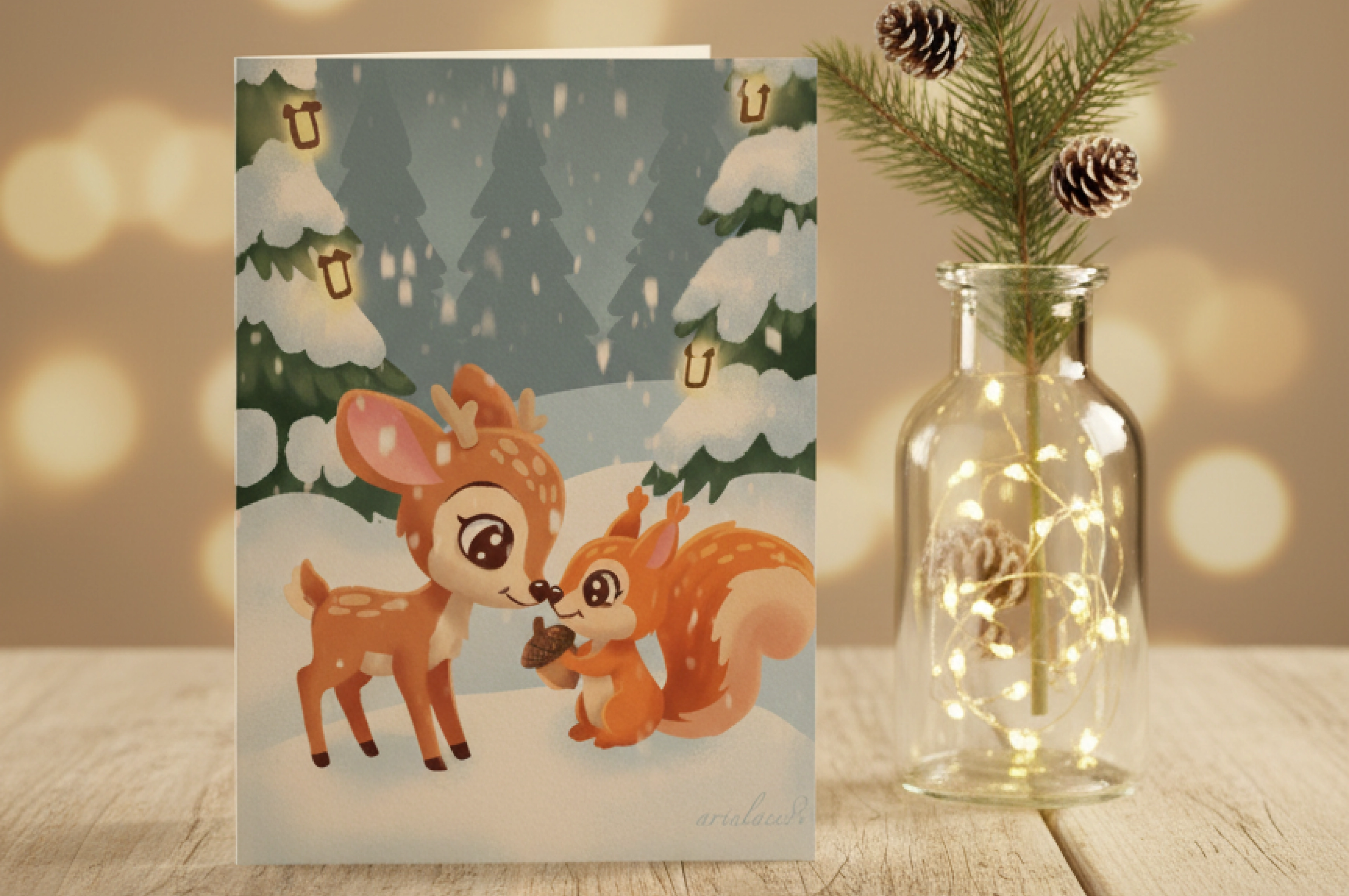 Новогодняя открытка / новогодняя иллюстрация / новогоднее оформление - скриншот 1