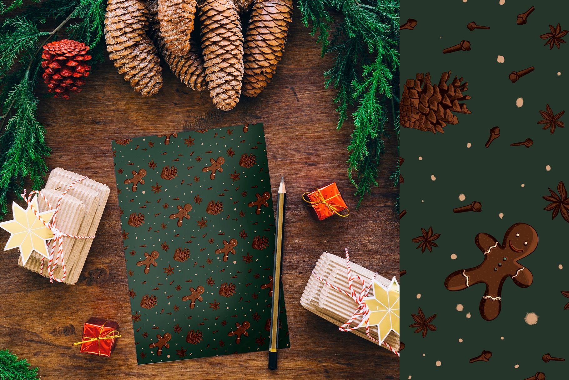 Зимняя коллекция. Набор зимних паттернов и элементов - скриншот 10