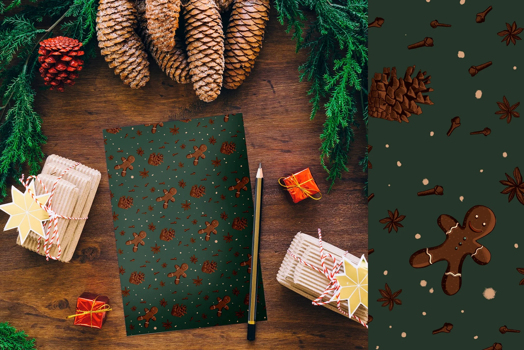 Зимняя коллекция. Набор зимних паттернов и элементов - скриншот 10