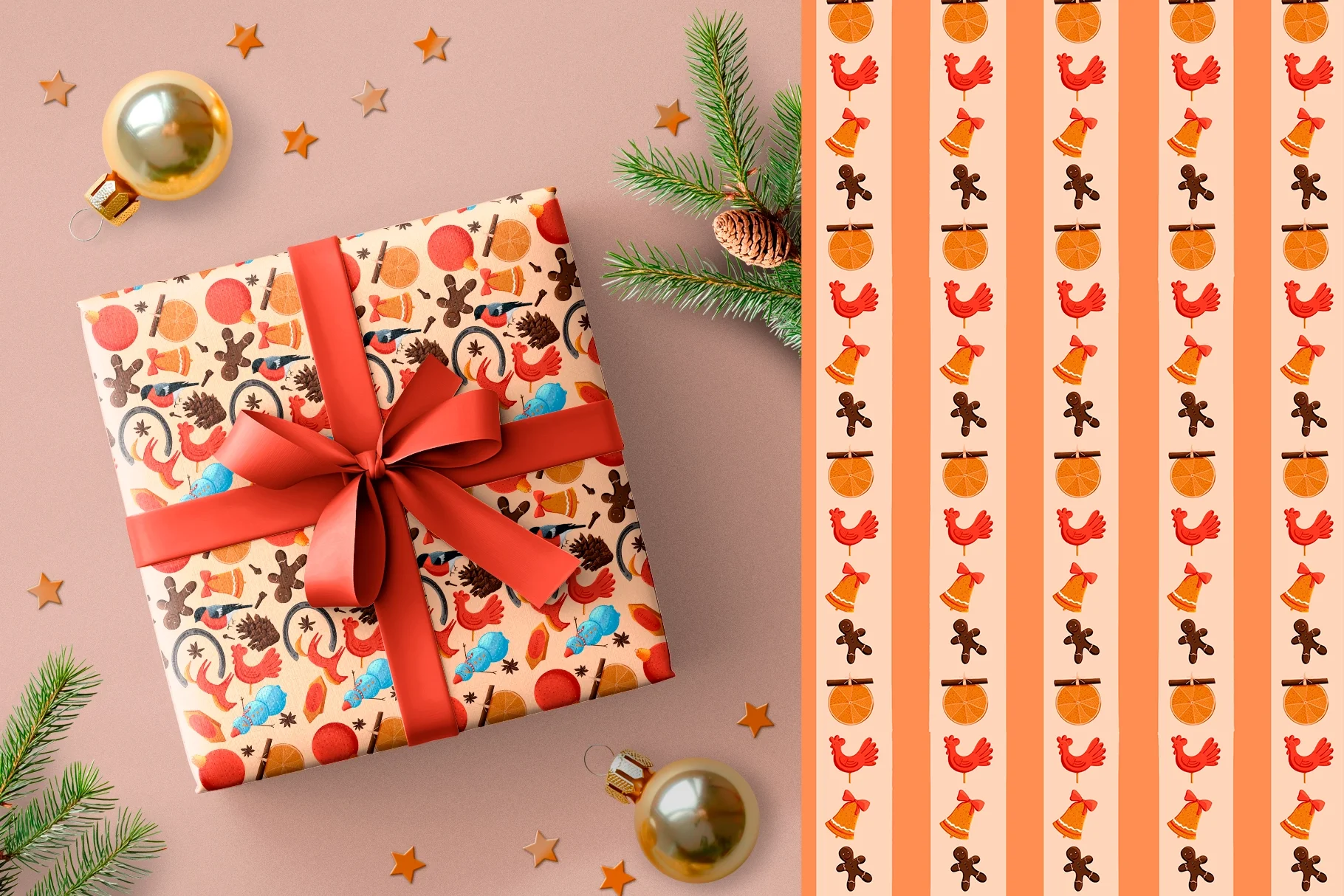 Зимняя коллекция. Набор зимних паттернов и элементов - скриншот 3