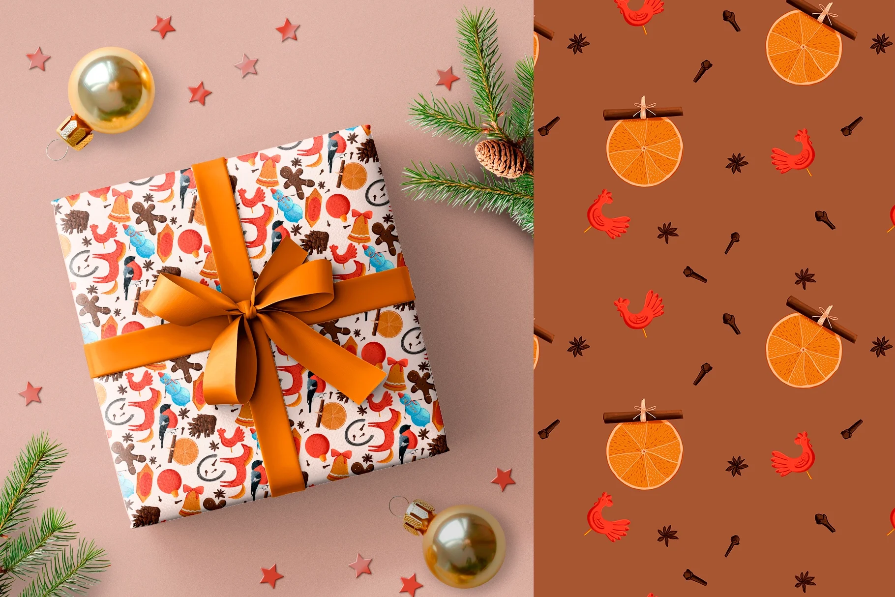 Зимняя коллекция. Набор зимних паттернов и элементов - скриншот 6