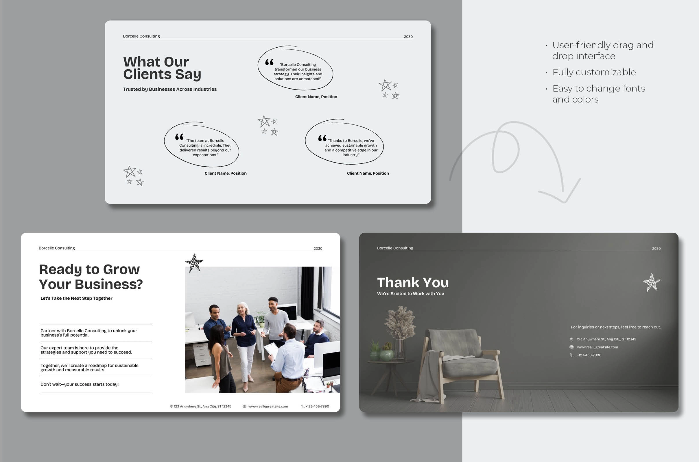 Профессиональный шаблон бизнес-предложения для Canva - скриншот 4