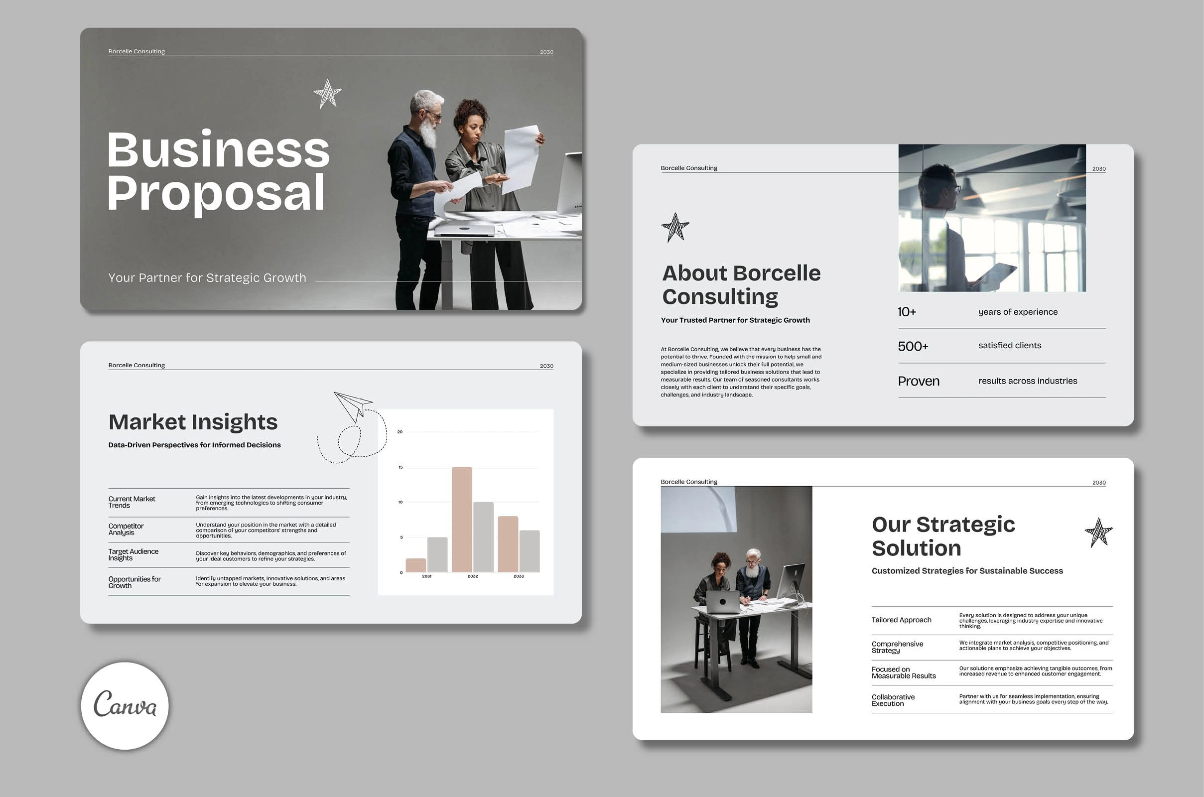 Профессиональный шаблон бизнес-предложения для Canva - превью главного изображения