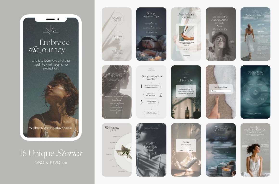 Эстетика заботы о себе — набор шаблонов для Instagram* - скриншот 5