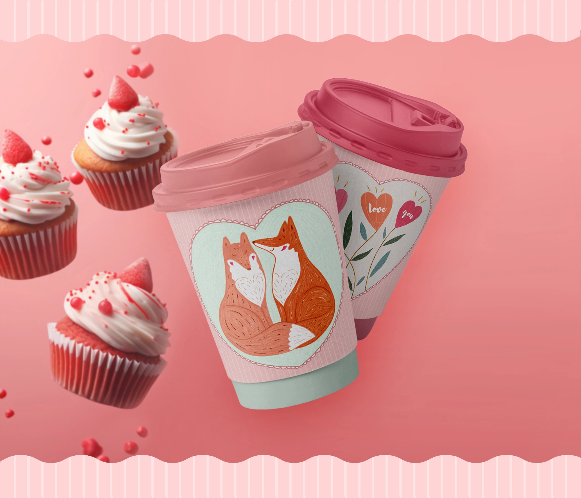 Коллекция иллюстраций ко Дню влюблённых - скриншот 9