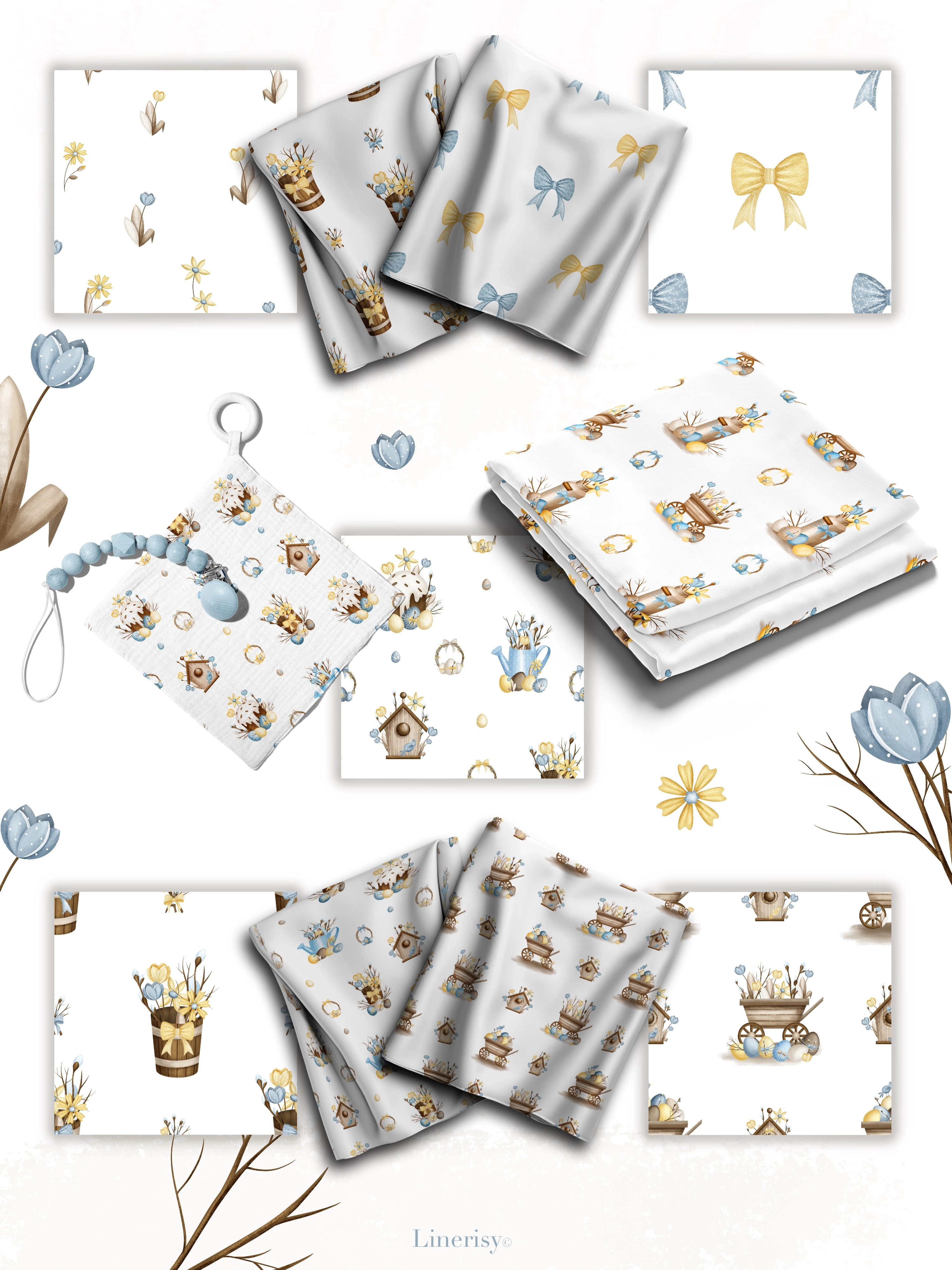 Коллекция «Светлая Пасха» — графические иллюстрации, композиции, постеры, фреймы, рамки и бесшовные паттерны - скриншот 7