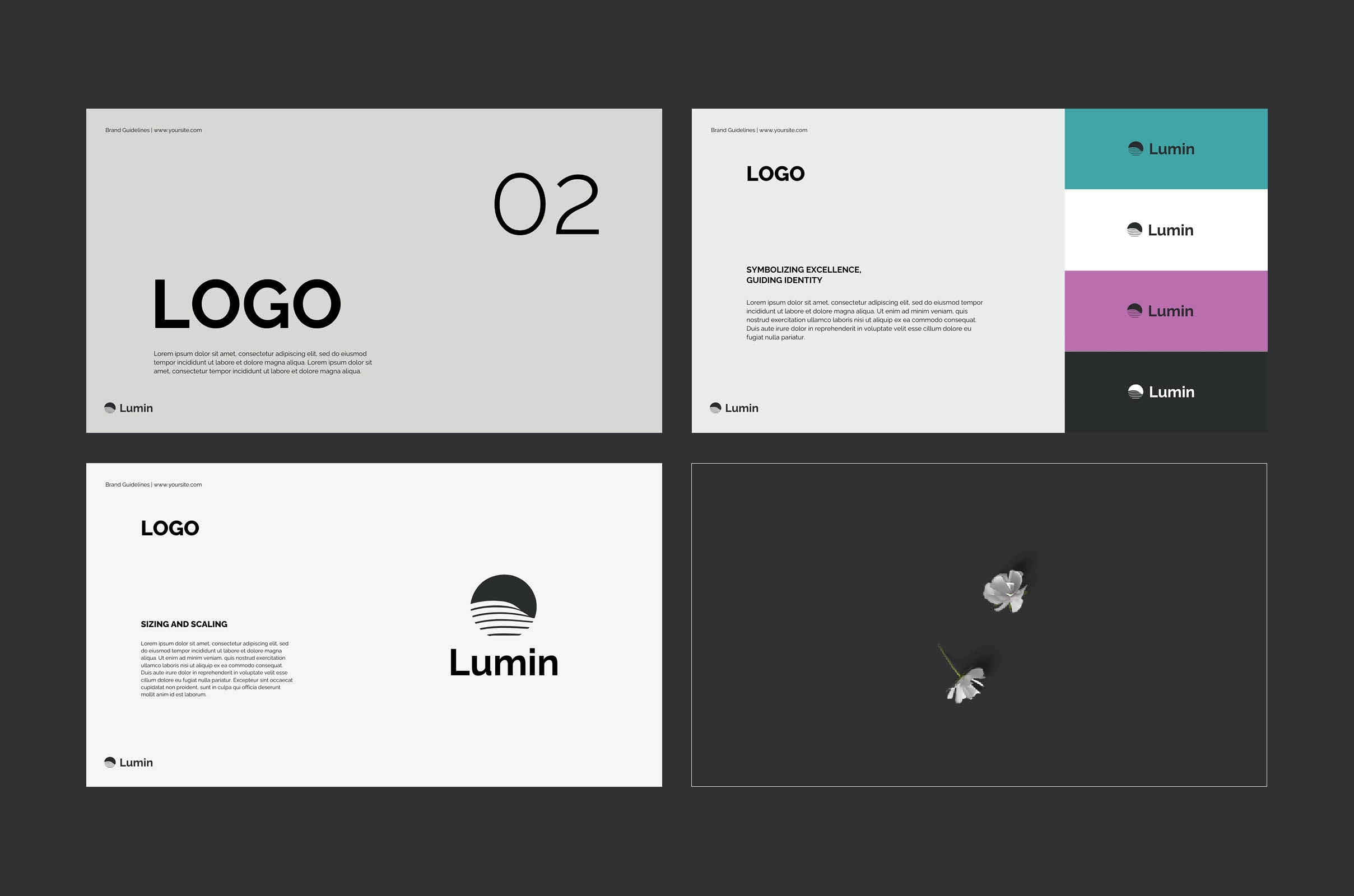 LUMIN. Презентация фирменного стиля — шаблон Canva. - скриншот 3