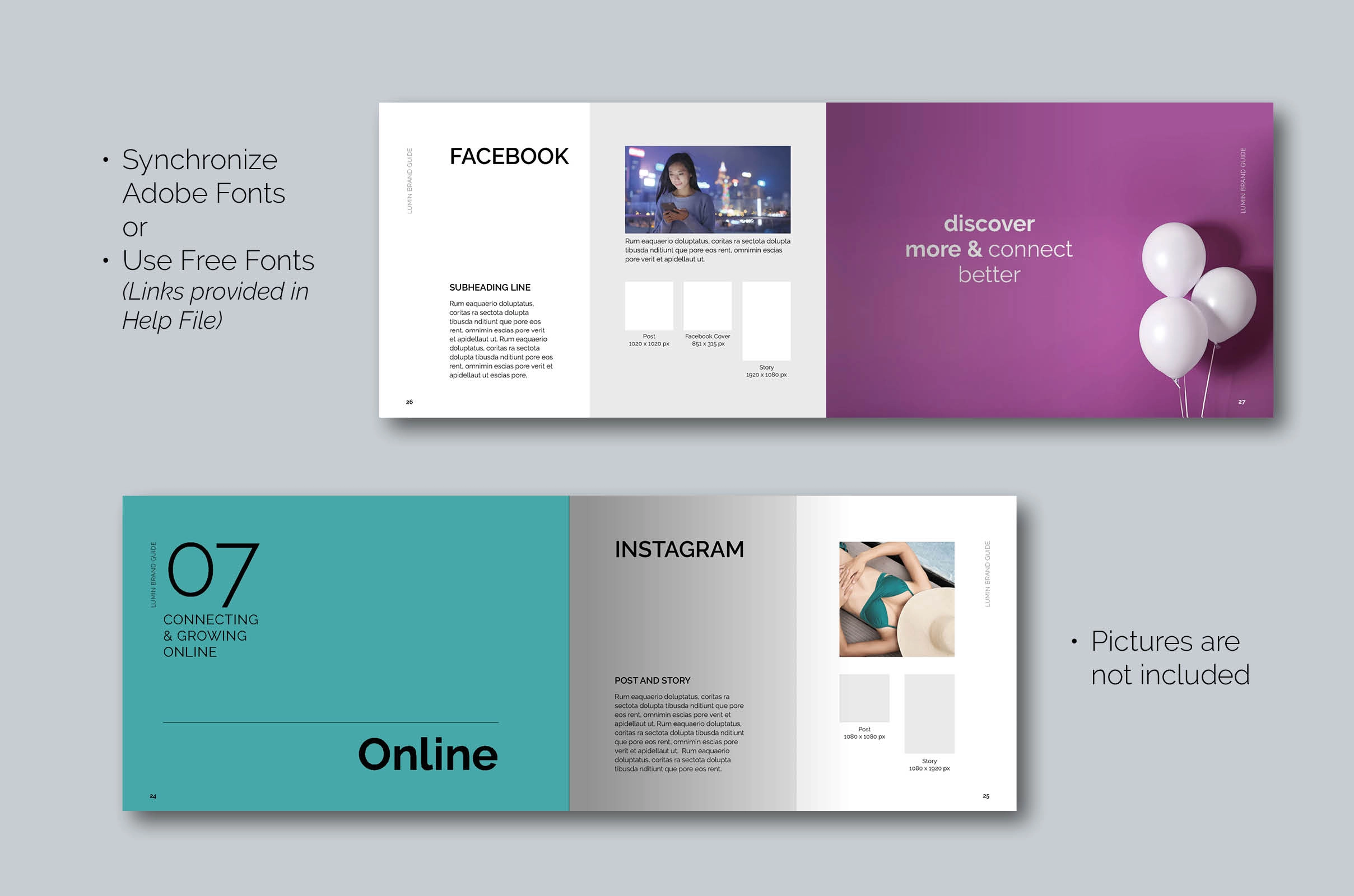 LUMIN. Брошюра фирменного стиля — шаблон InDesign. - скриншот 4