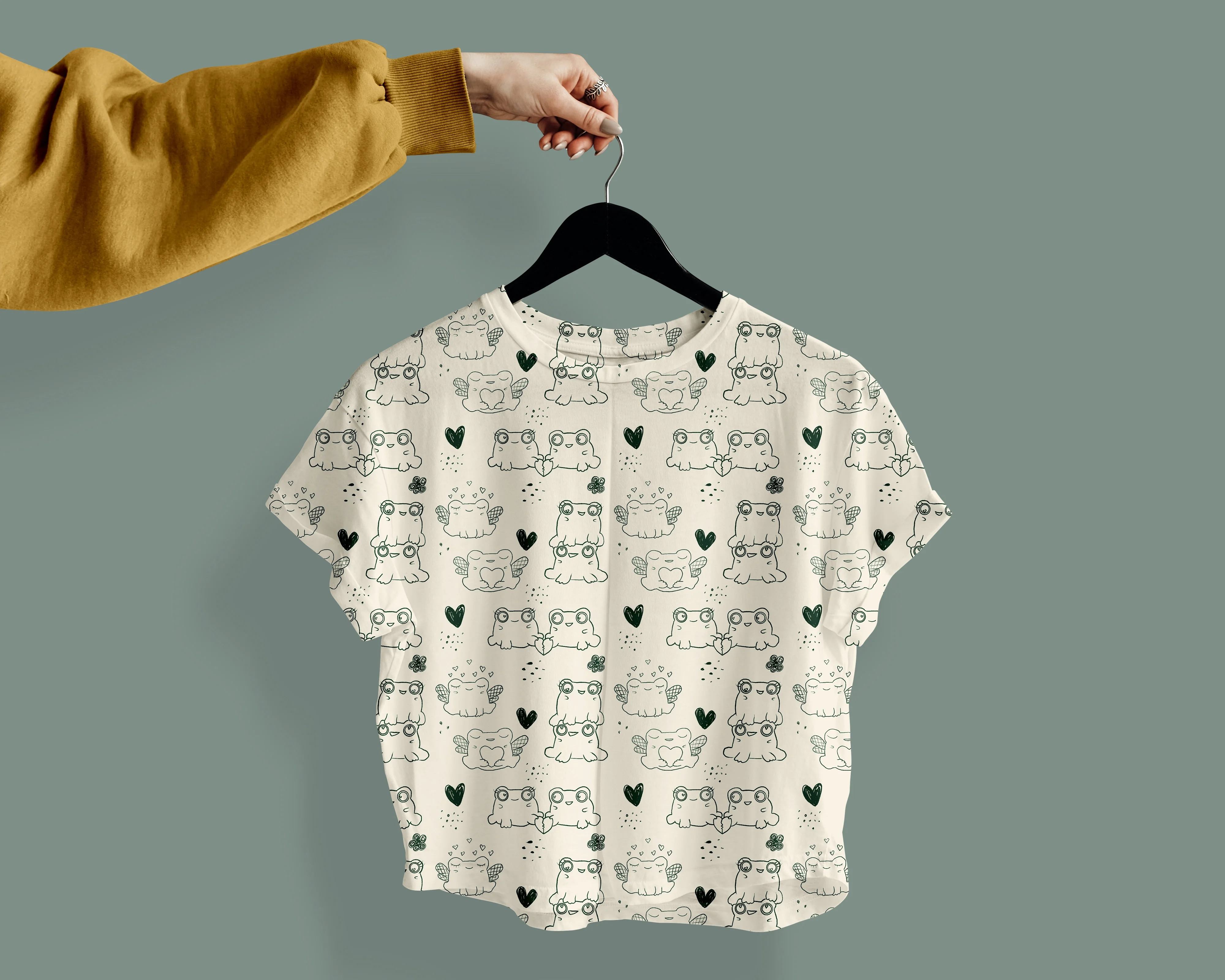 Бесшовный паттерн "Милые жабки" - скриншот 2