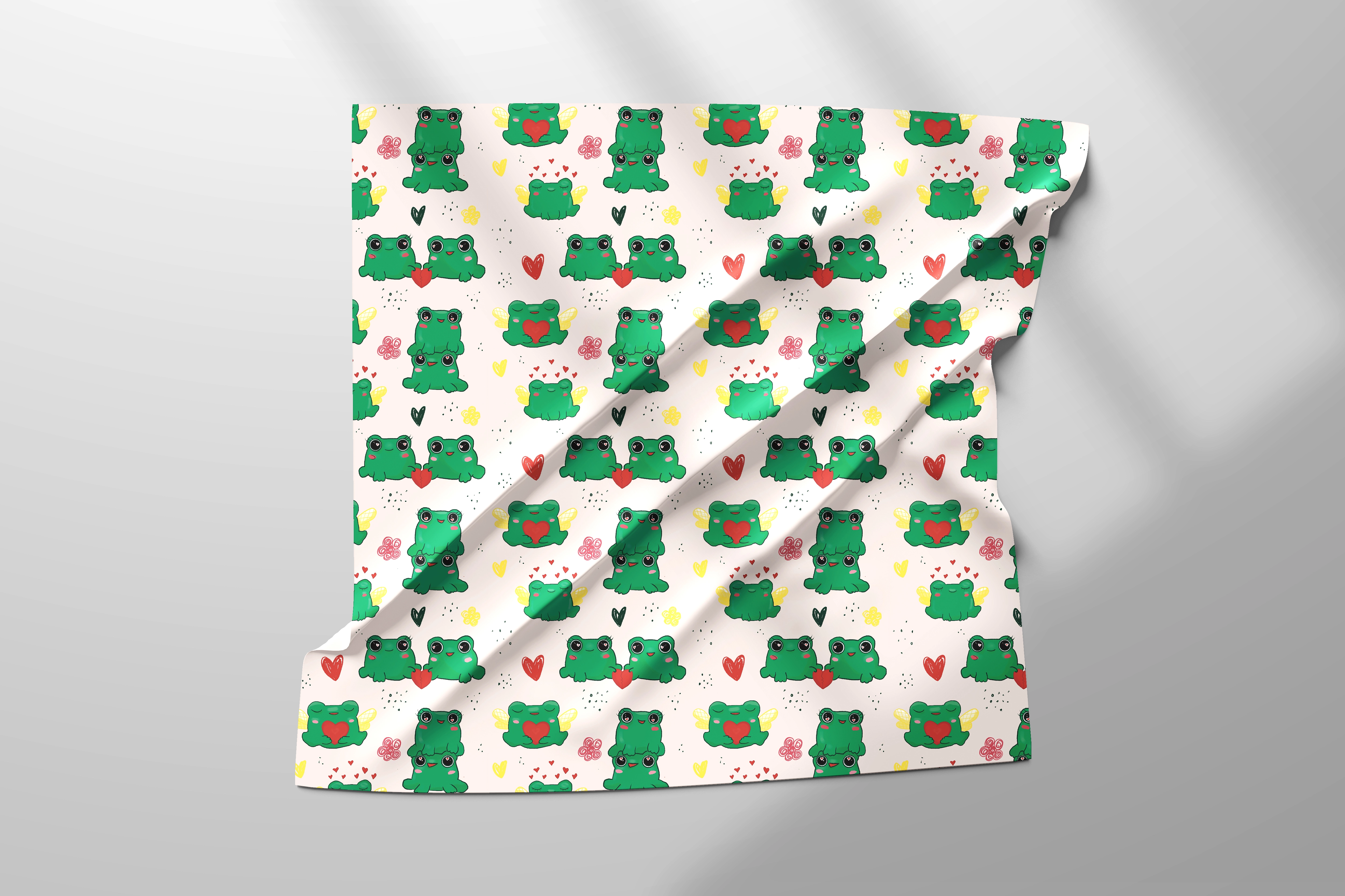 Бесшовный паттерн "Милые жабки" - скриншот 1