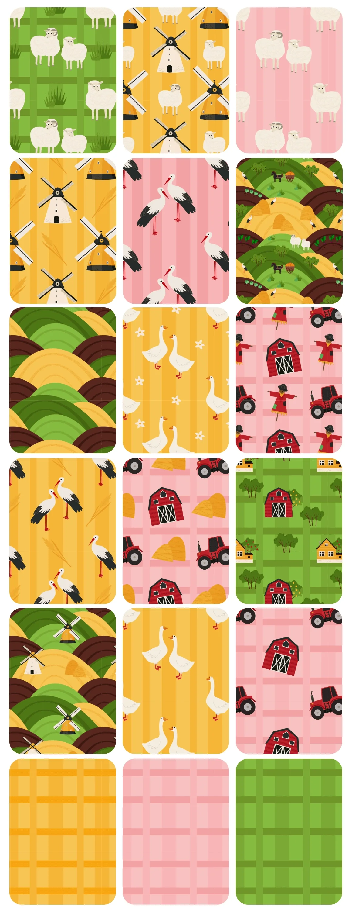 Набор векторных иллюстраций "Деревня" - скриншот 2