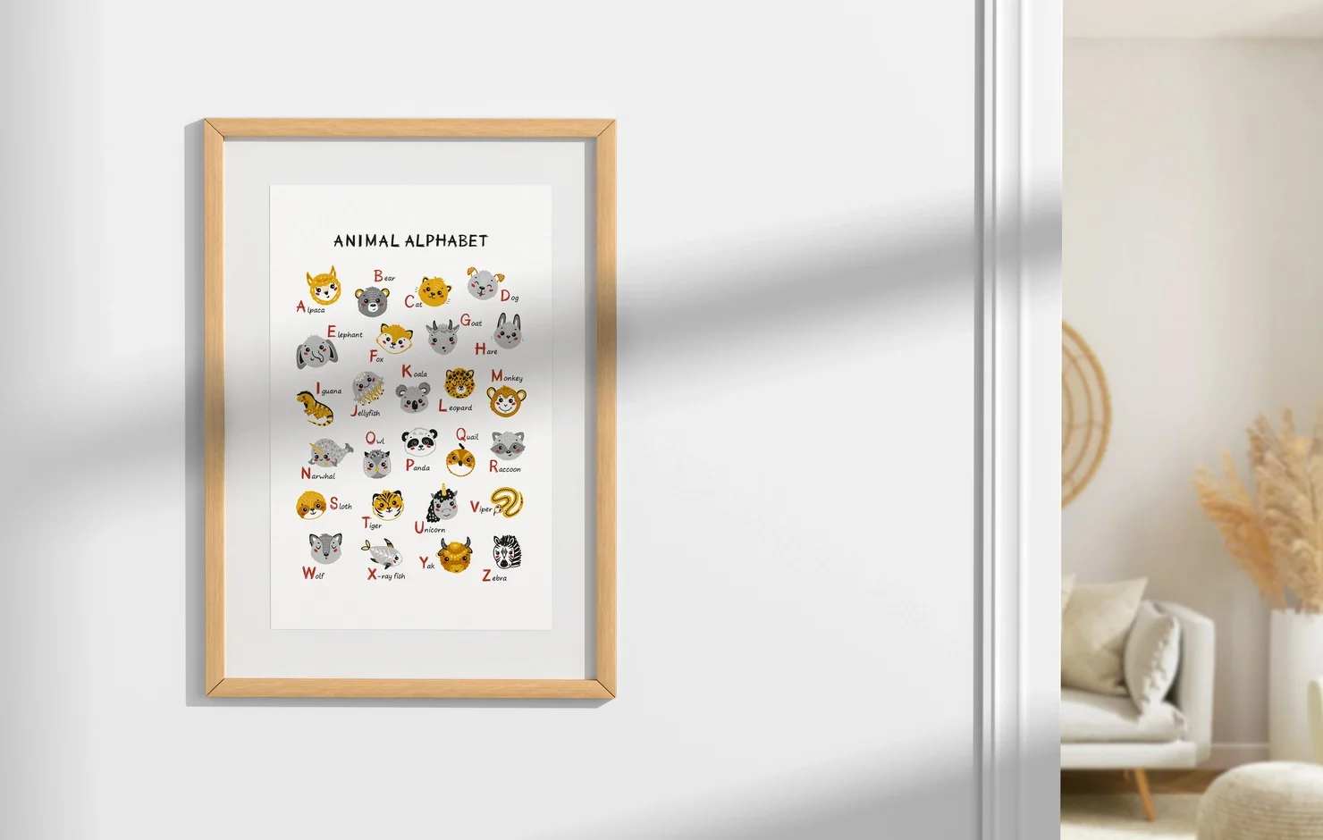 Английский алфавит с животными. Постеры для детей. - скриншот 2