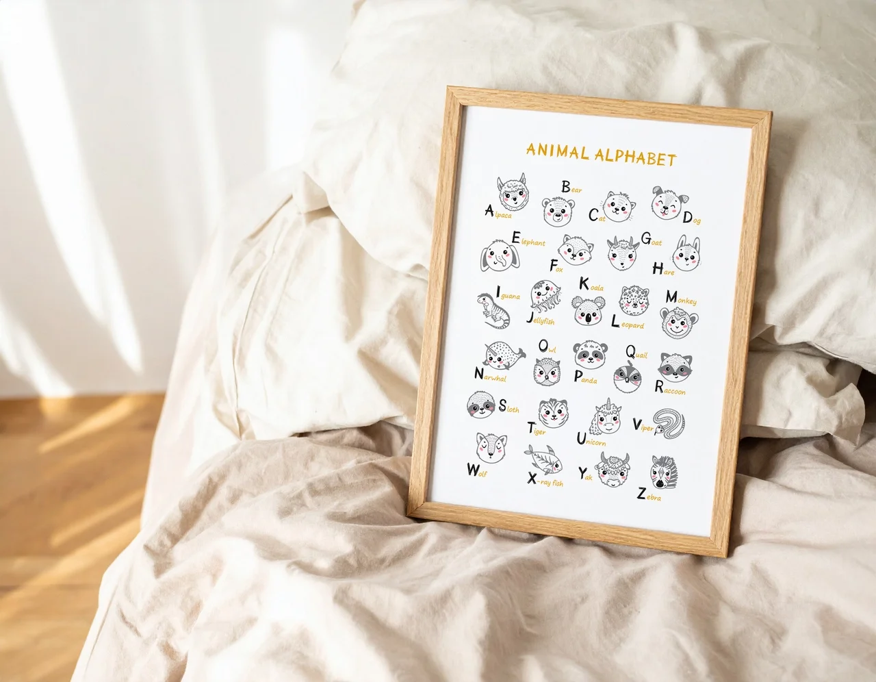 Английский алфавит с животными. Постеры для детей. - скриншот 3