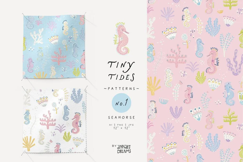TINY TIDES. Детские бесшовные паттерны - скриншот 2
