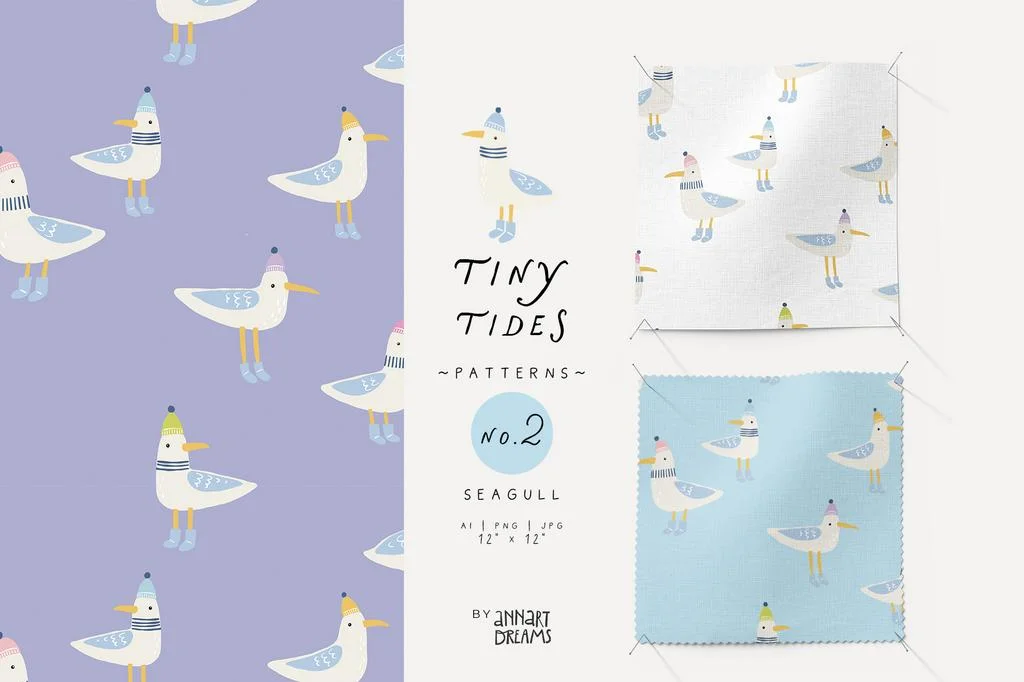TINY TIDES. Детские бесшовные паттерны - скриншот 3