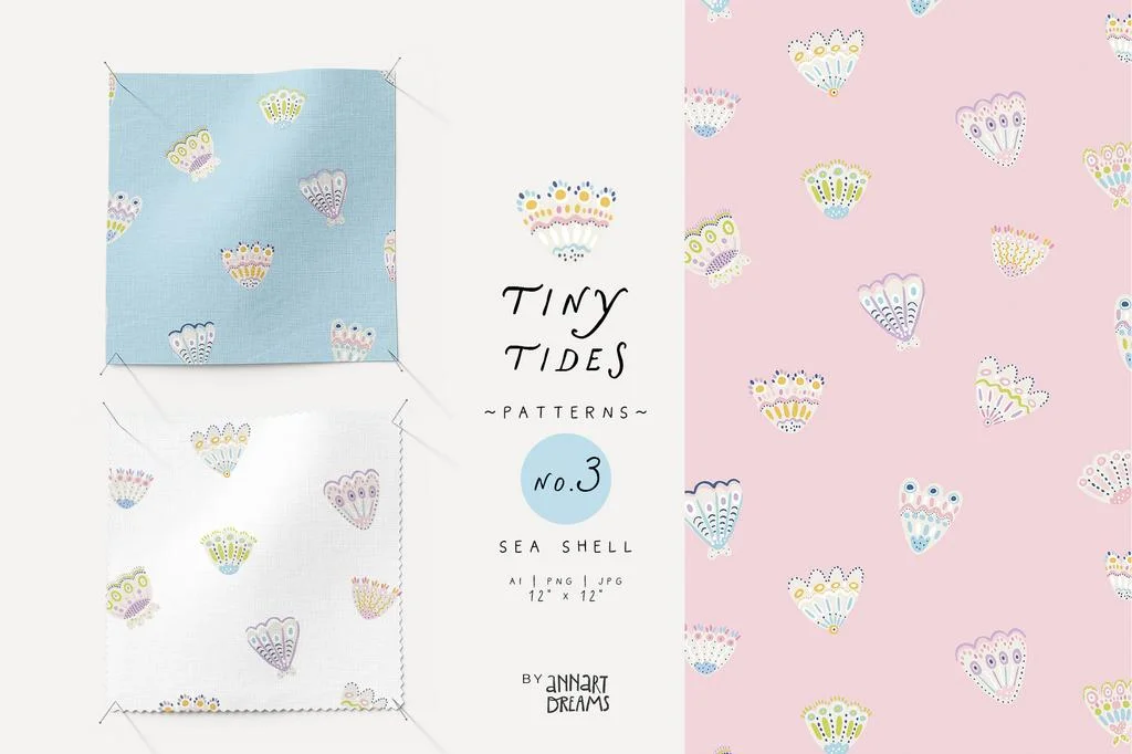 TINY TIDES. Детские бесшовные паттерны - скриншот 4
