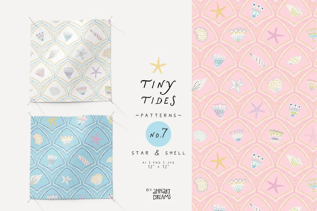 TINY TIDES. Детские бесшовные паттерны - скриншот 8