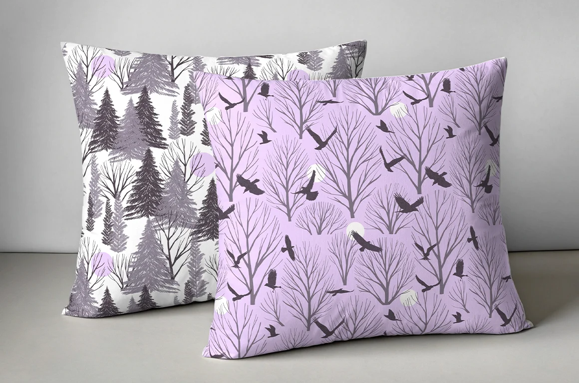 Набор бесшовных паттернов «Сумеречный лес» - скриншот 5