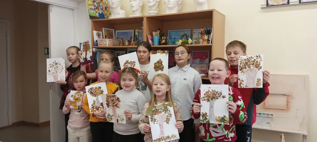 Мастер-класс "Рисуем осенними листьями"