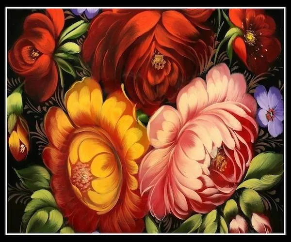 Виртуальное знакомство «Букеты Жостово: история росписи подносов»