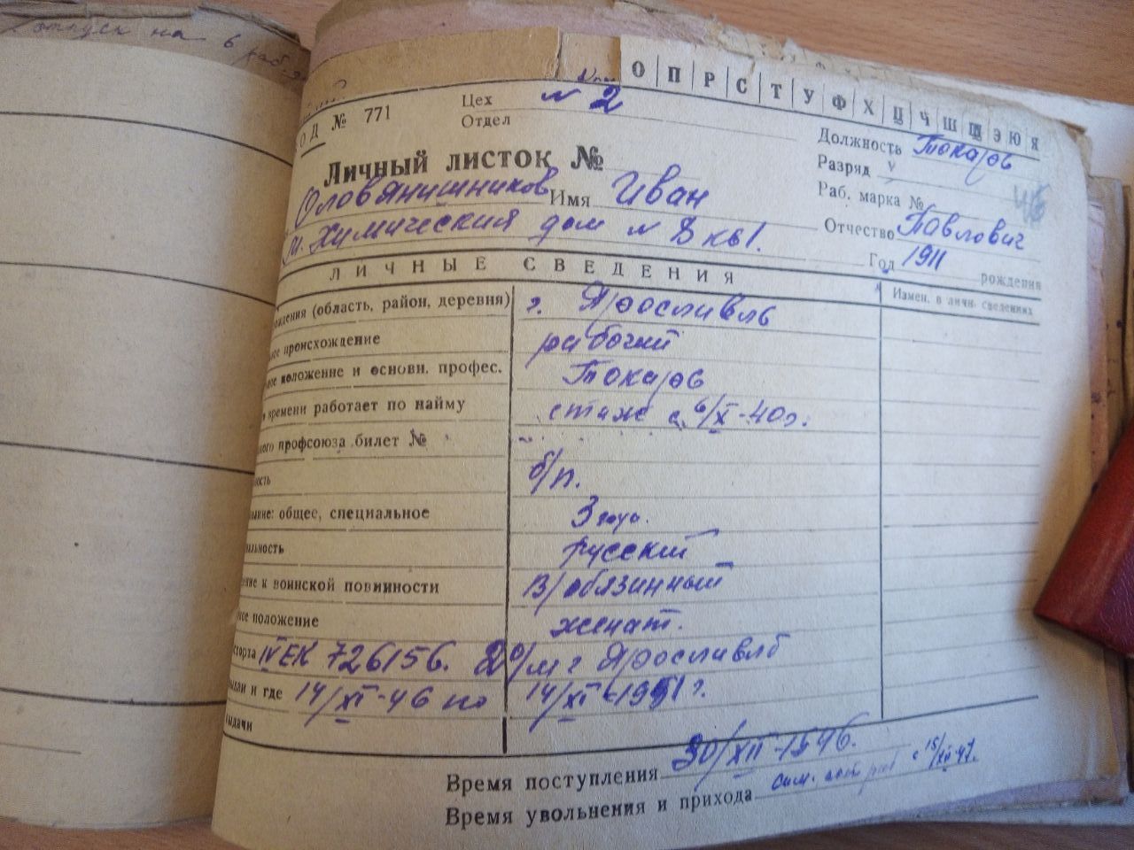 Личный листок
