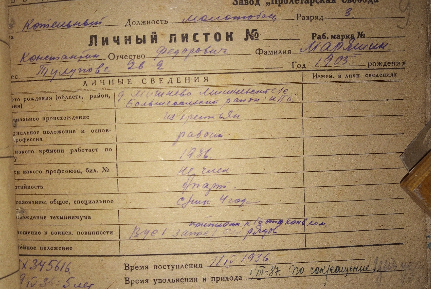 Маряшин Константин Федорович