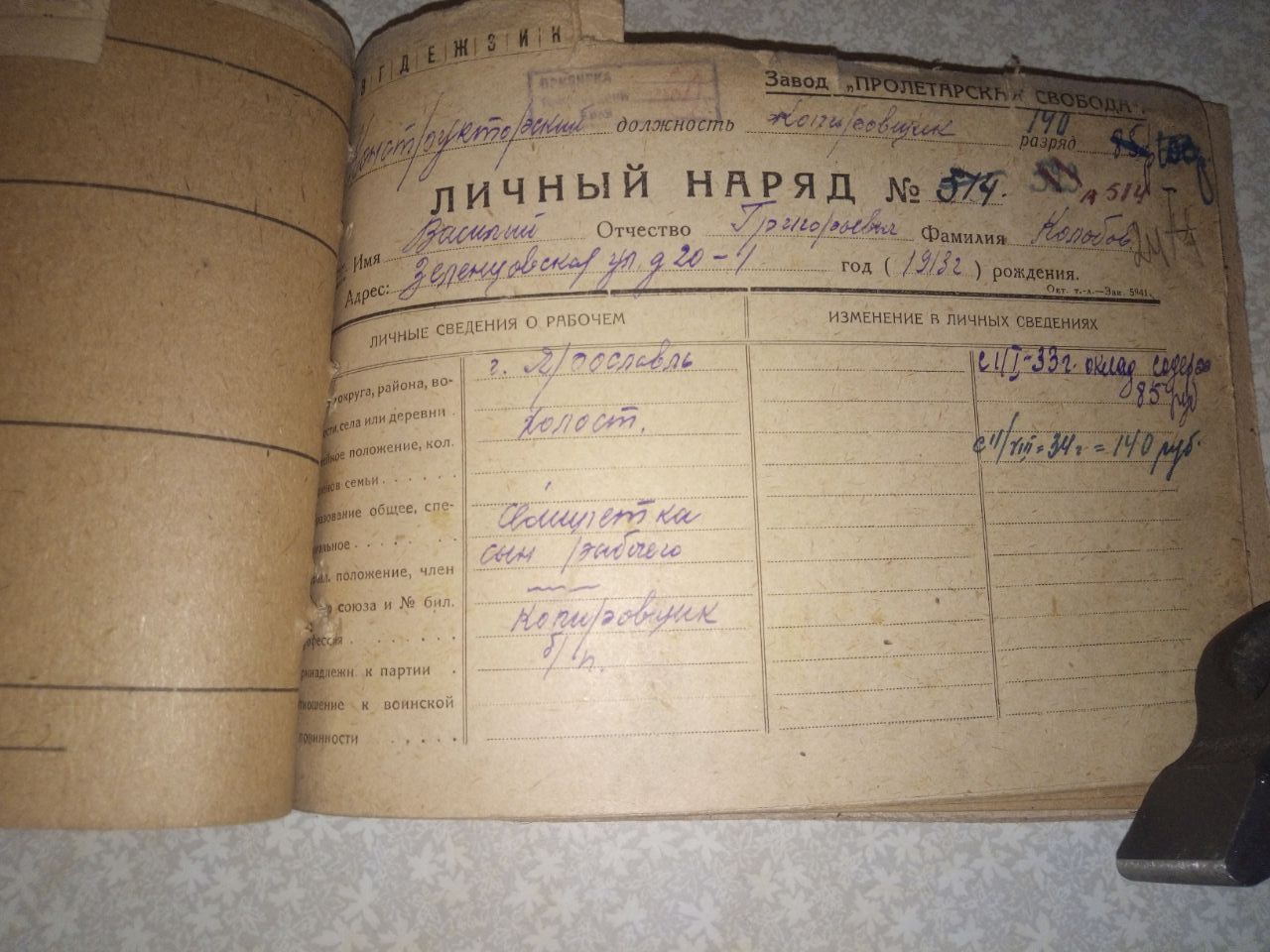 Личный листок